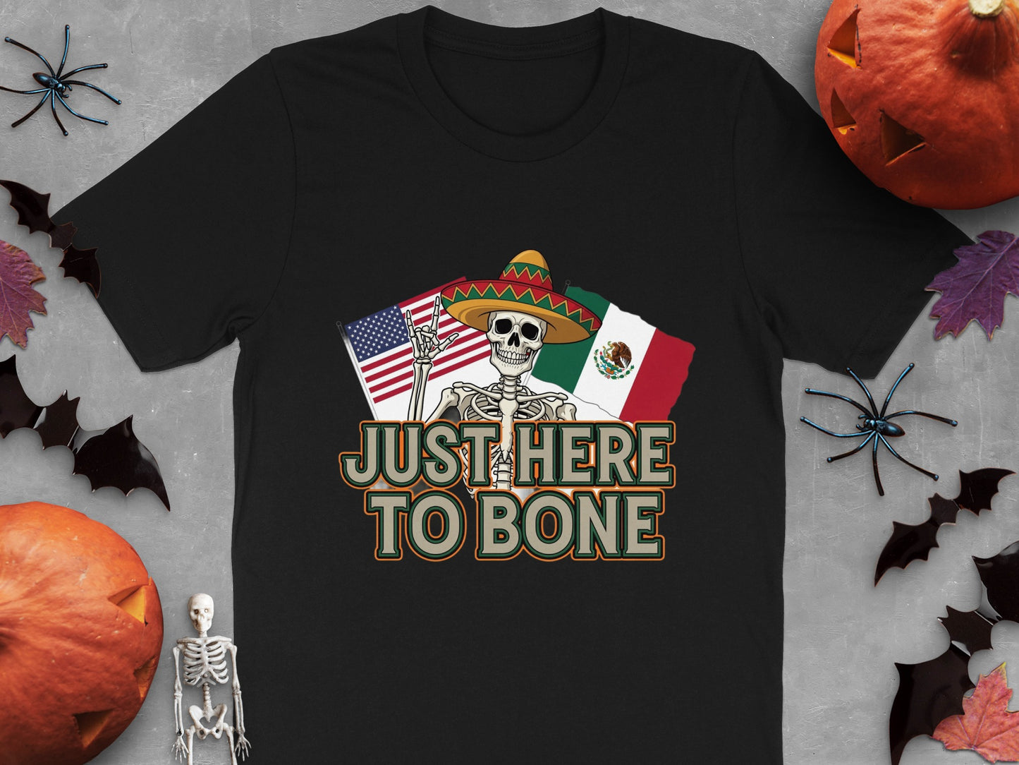 Just Here To Bone Skeleton Themed Shirt product type