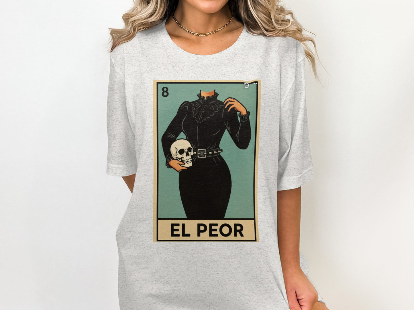 El Peor Card Graphic Print Loose Fit T-Shirt product