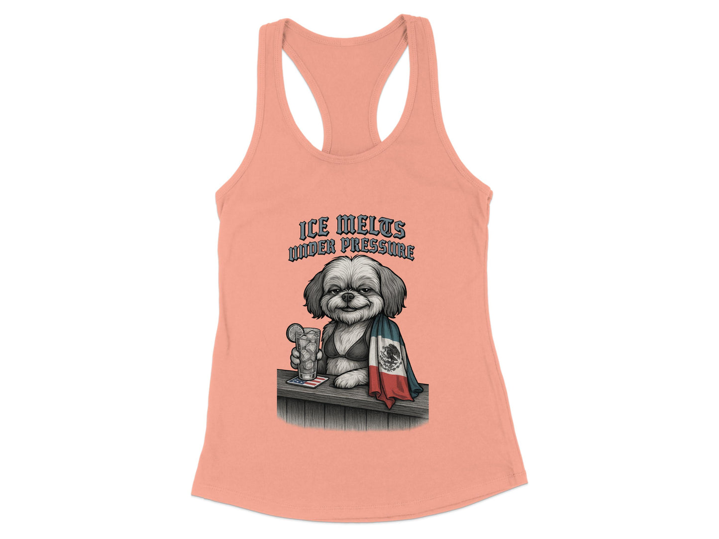 Cute Dog Holding Ice Cream Graphic Tank Top product type