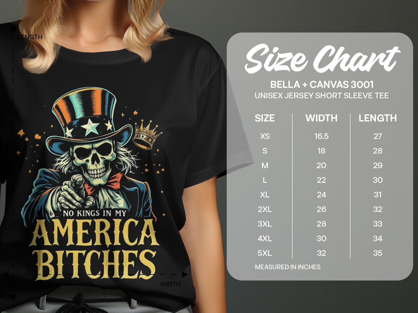 No Kings In My America Bitches Graphic Tee product