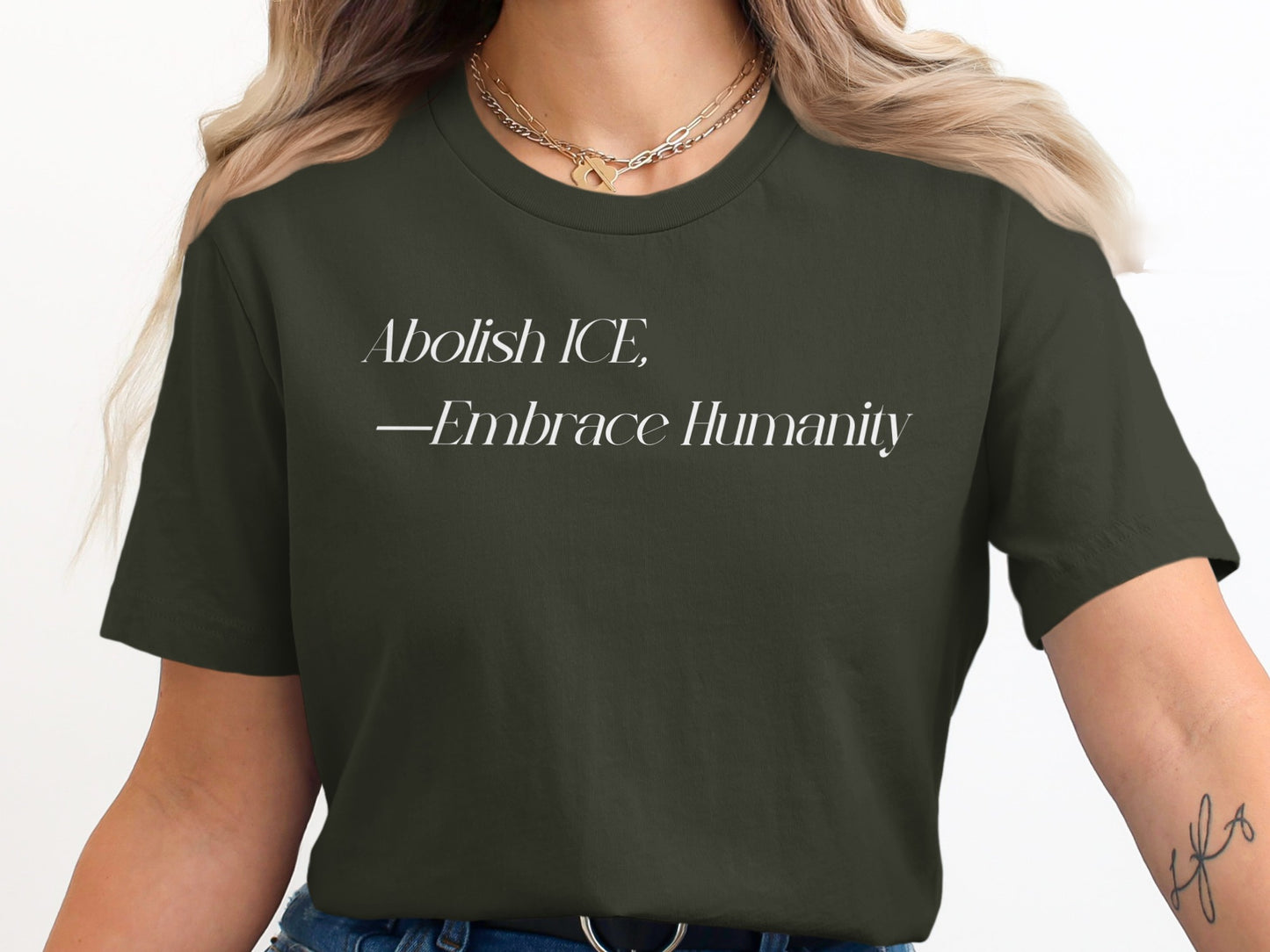 Abolish ICE Embrace Humanity Statement T-Shirt product type