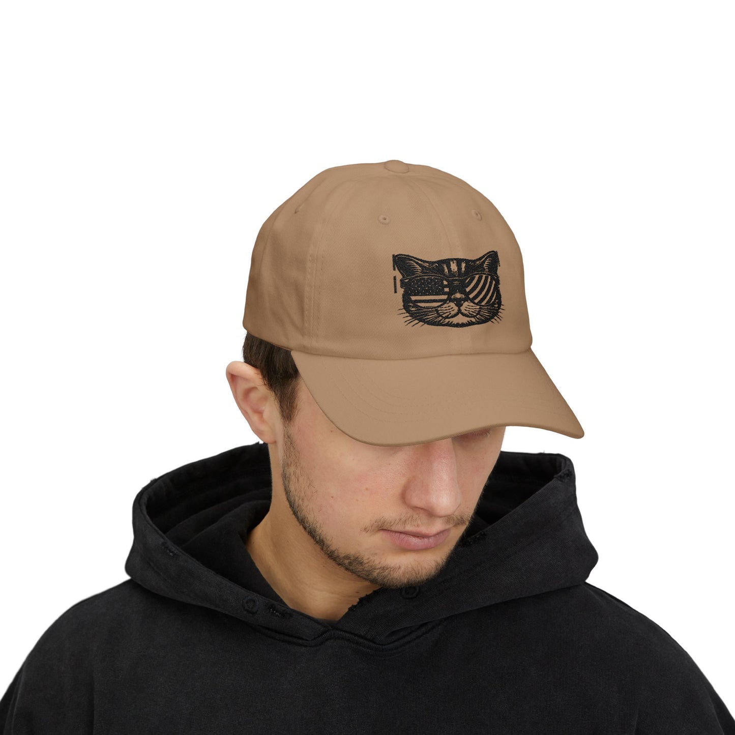 Cool Cat Cap, Vintage Cat Hat, Unisex Adjustable Cap, Perfect Gift, Casual Outdoor Style