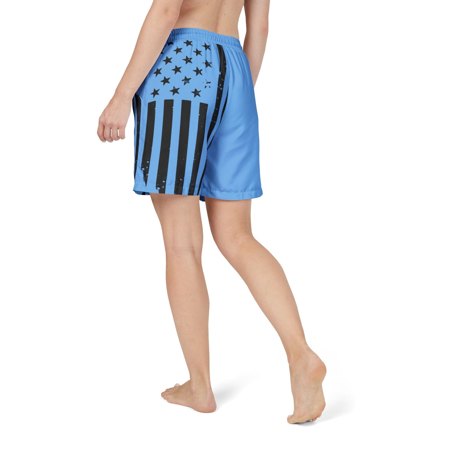 Patriotic Swim Shorts, 4th of July Swimwear, Unisex Beach Shorts, Fireworks Swim Trunks, Summer Pool Wear, Holiday Swim Attire