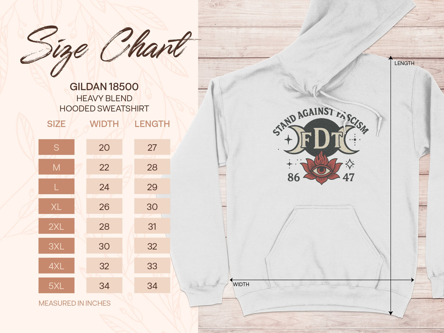 Stand Against Fascism Eye Design Hoodie product