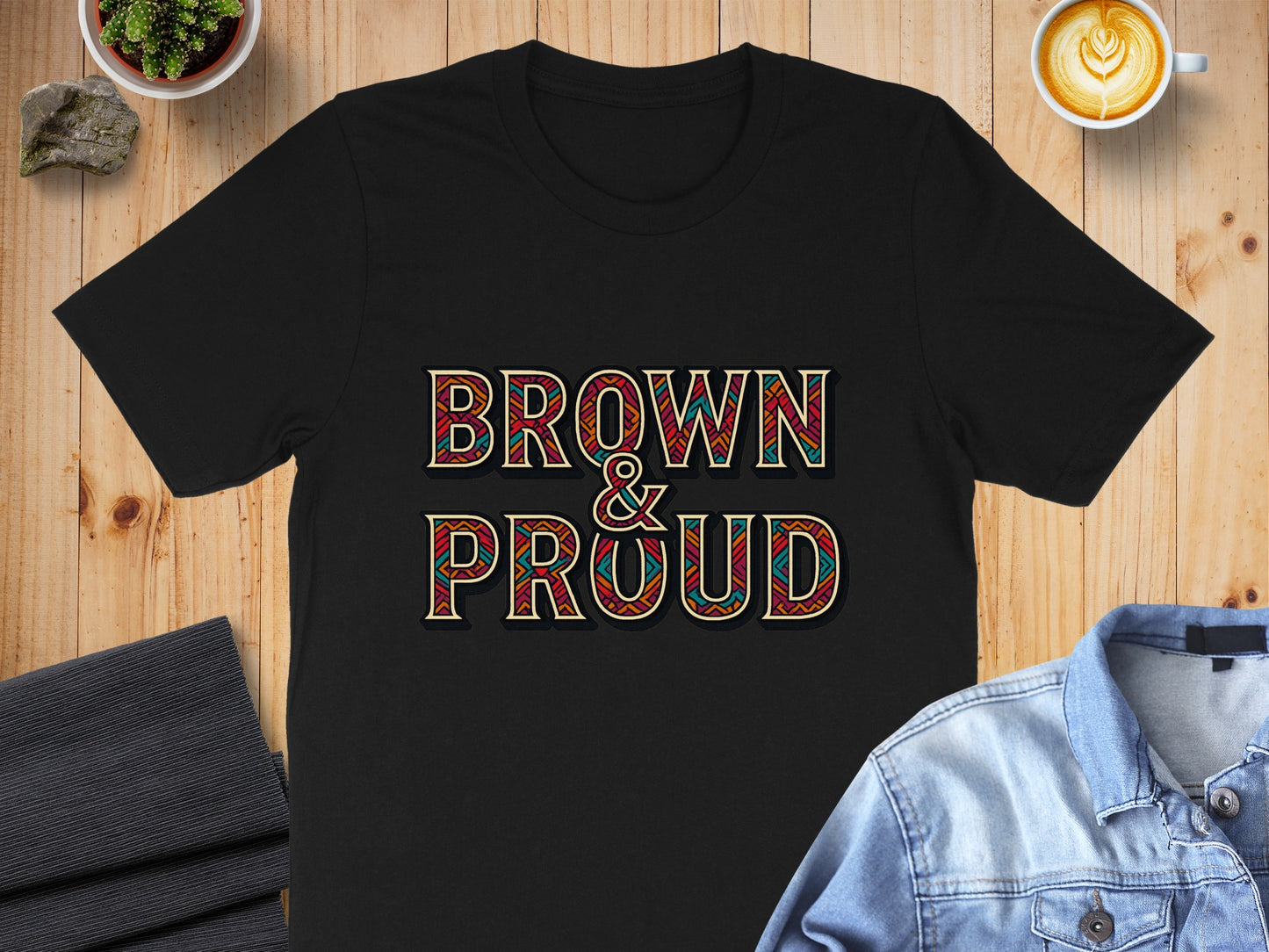 Brown and Proud T-shirt bold statement graphic product type