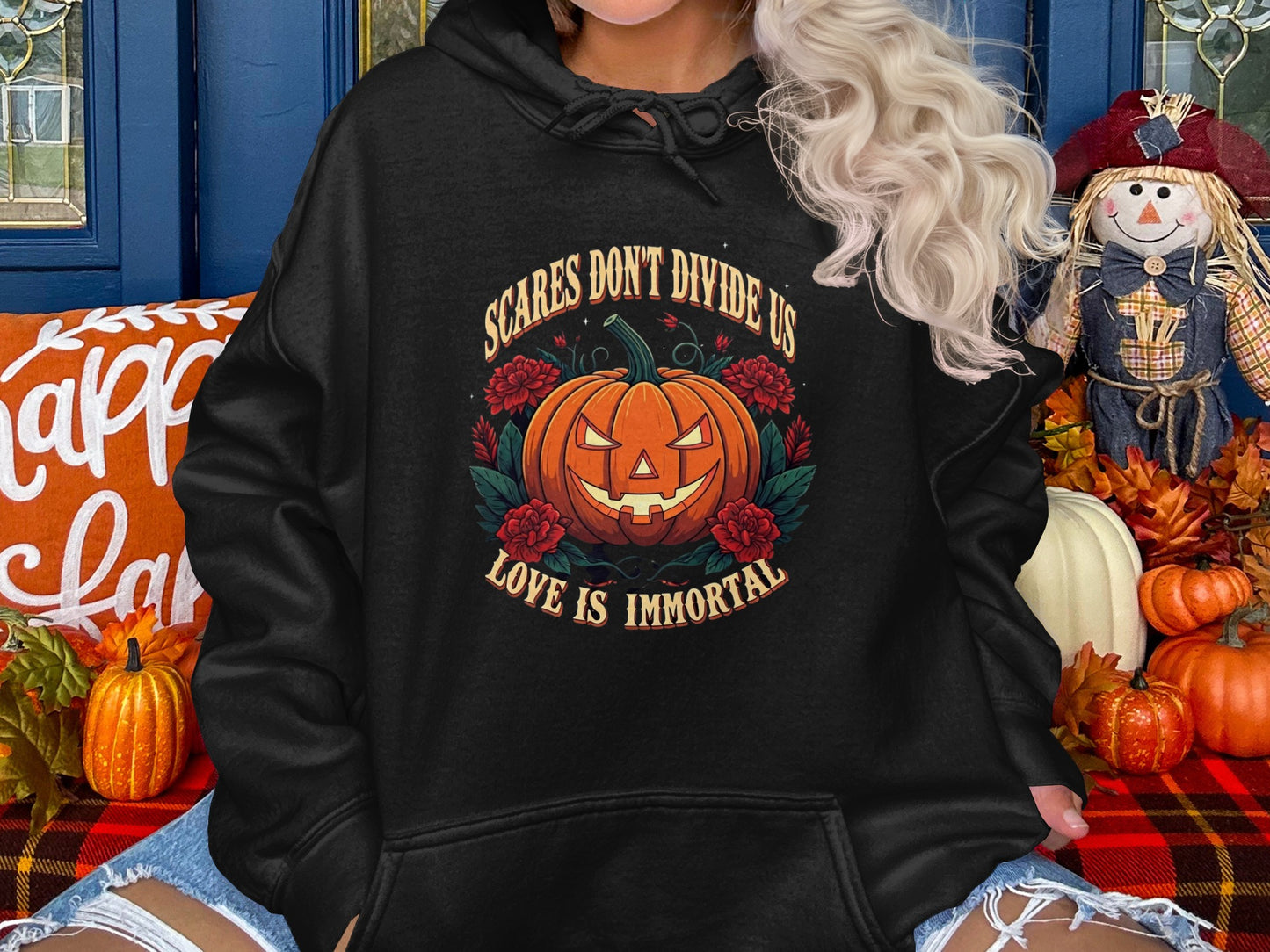 Scares Don't Divide Us Love Is Immortal hoodie product