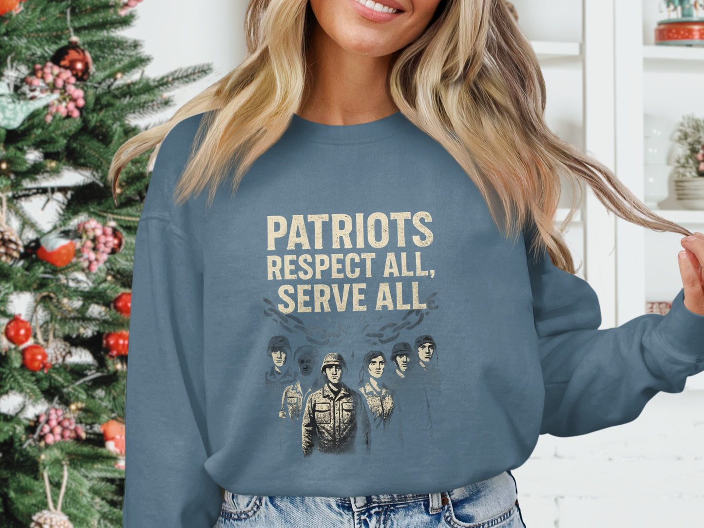 Patriotic Respect All Serve All Long Sleeve Shirt product type