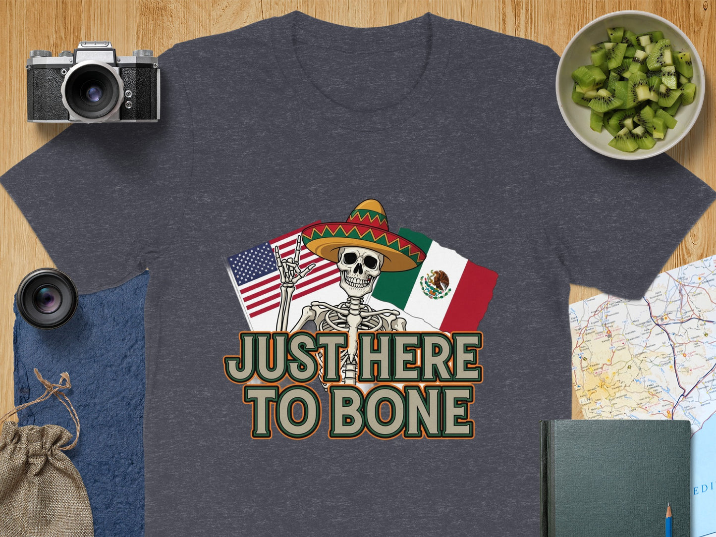 Just Here To Bone Skeleton Graphic T-Shirt product type