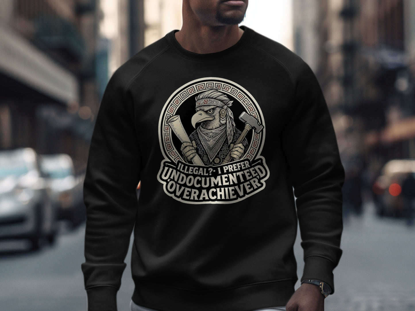 Illegal I Prefer Undocumented Overachiever Sweatshirt product