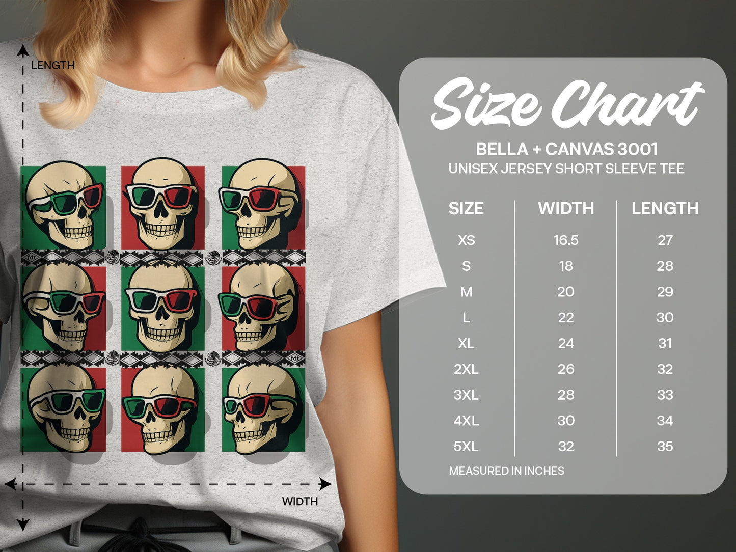 Skull Print Colorful Squares Unisex Jersey product type