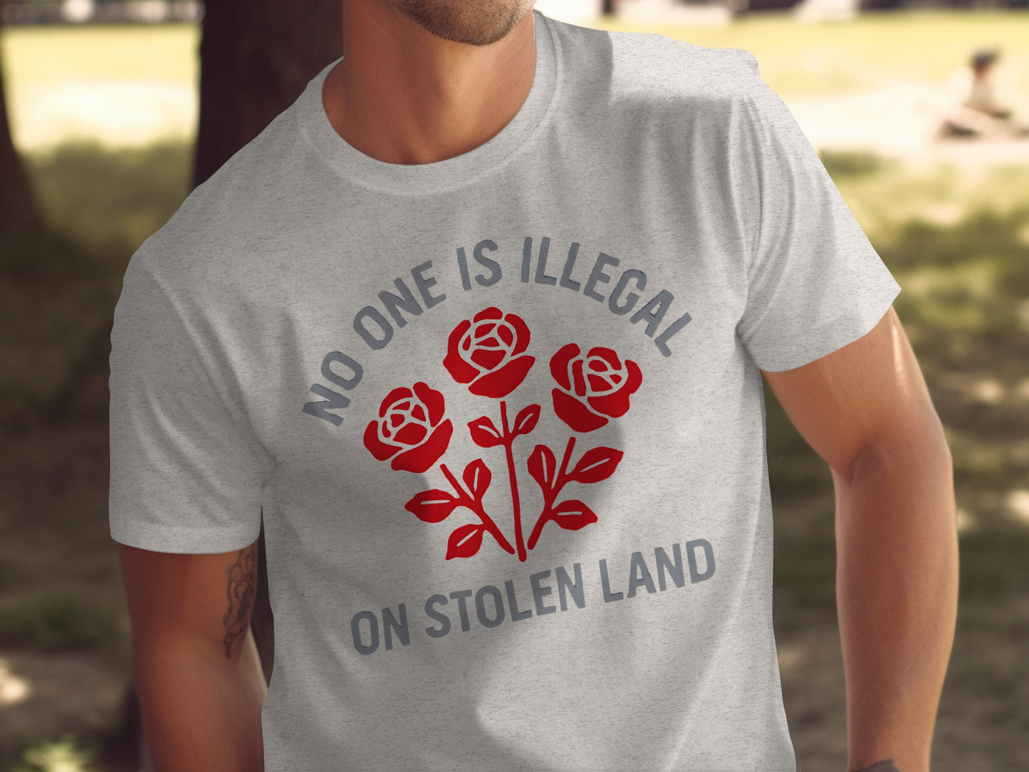 No One Is Illegal on Stolen Land T-shirt product