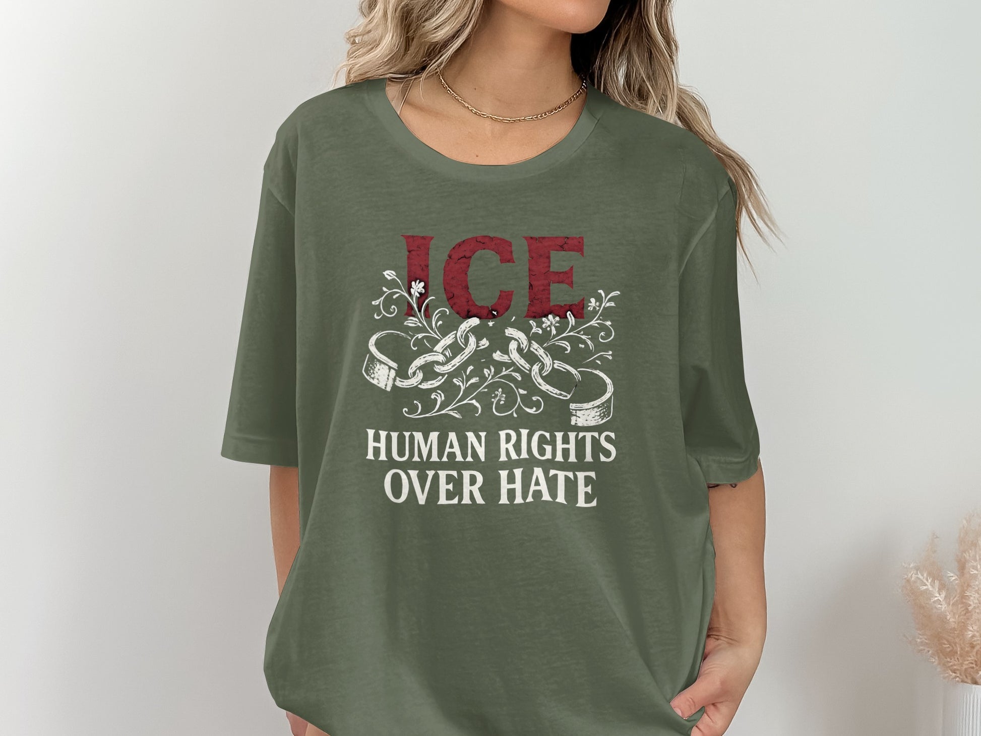 ICE Human Rights Over Hate T-Shirt product