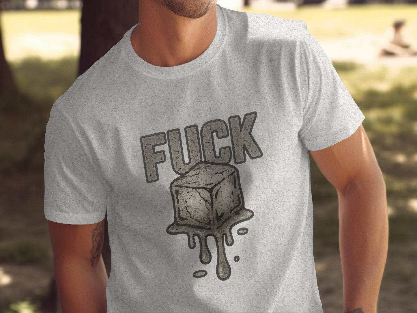 Melting Ice Cube with Bold Text Graphic Tee product