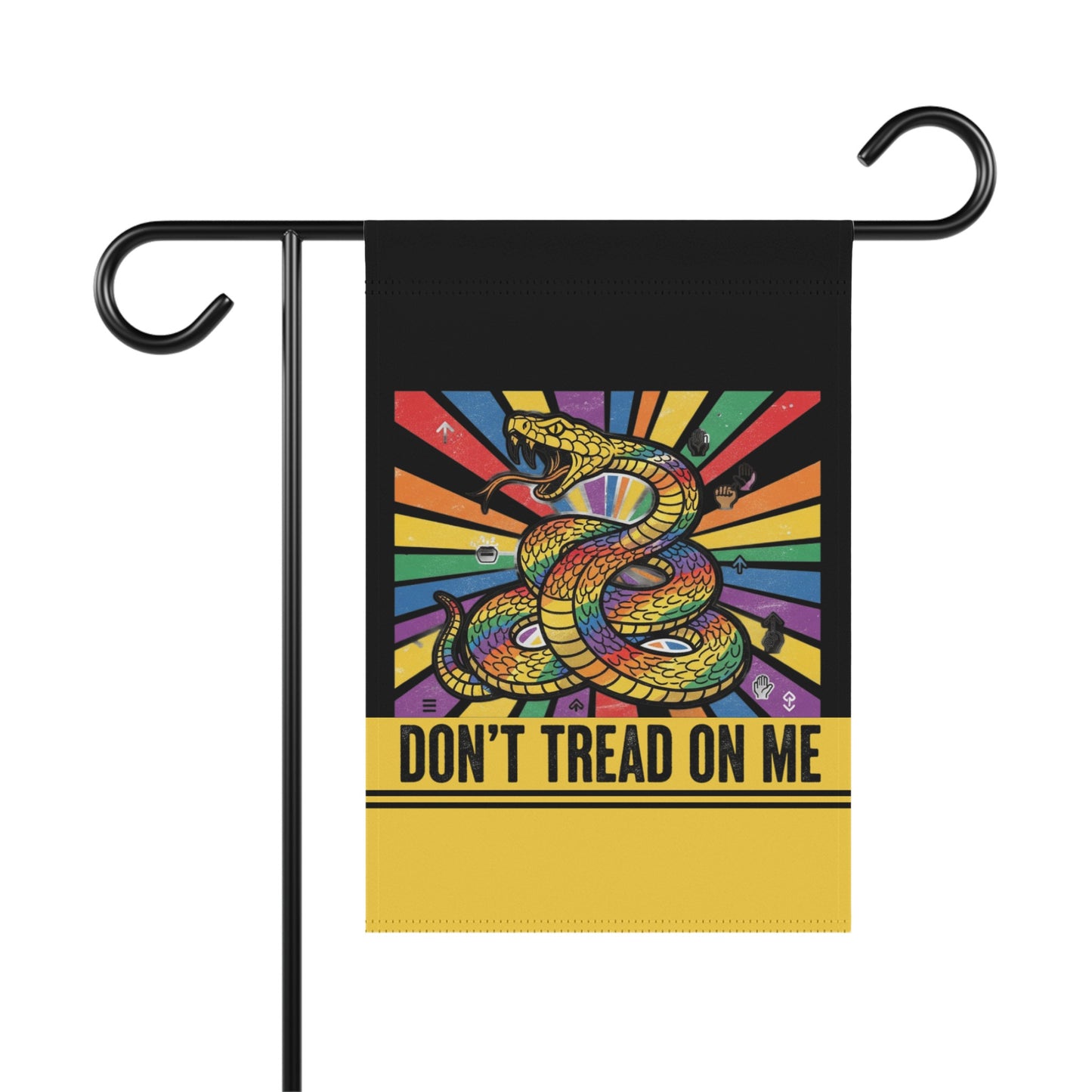 Don't Tread On Me colorful snake garden flag product