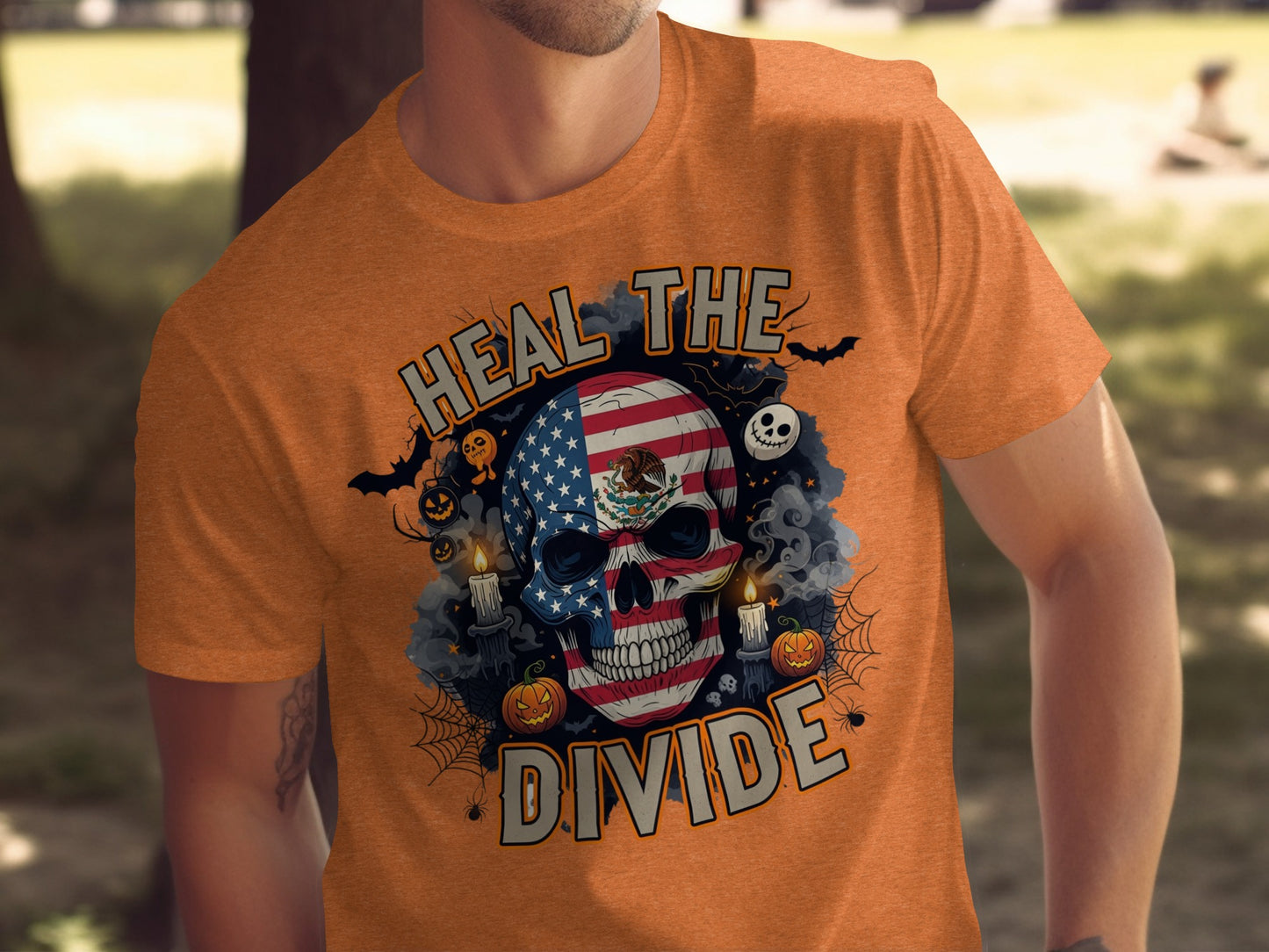 Heal The Divide Halloween Skull T-shirt product type
