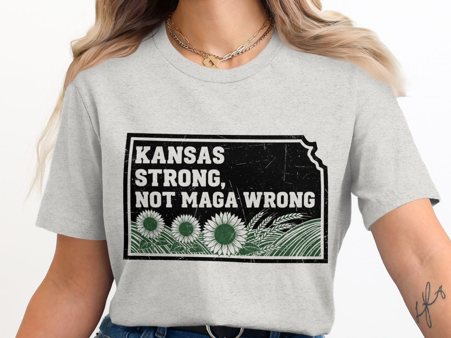 Kansas Strong Not Maga Wrong Graphic Tee product