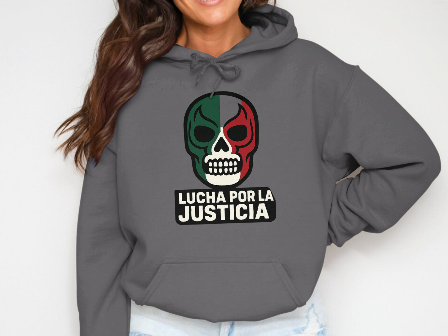 Lucha Por La Justicia Skull Graphic Hoodie product type