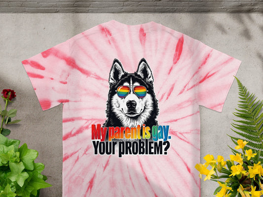 My Parents Is Gay Your Problem Husky T-shirt product