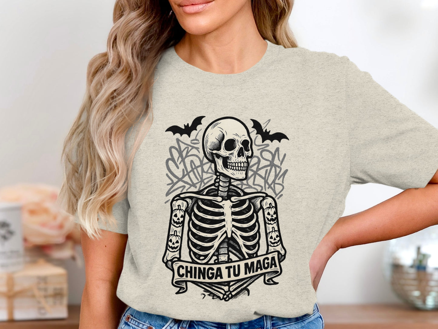 Chinga Tu Maga Skeleton Graphic Tee product