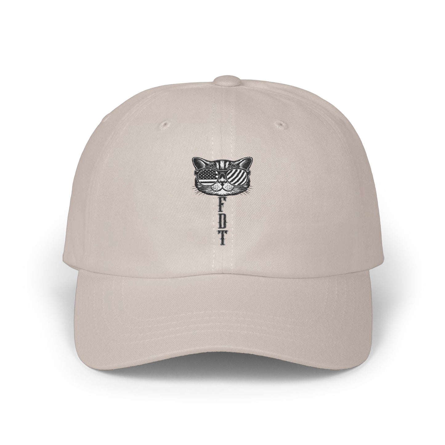 Embroidered Cat Design Dad Hat Baseball Cap product