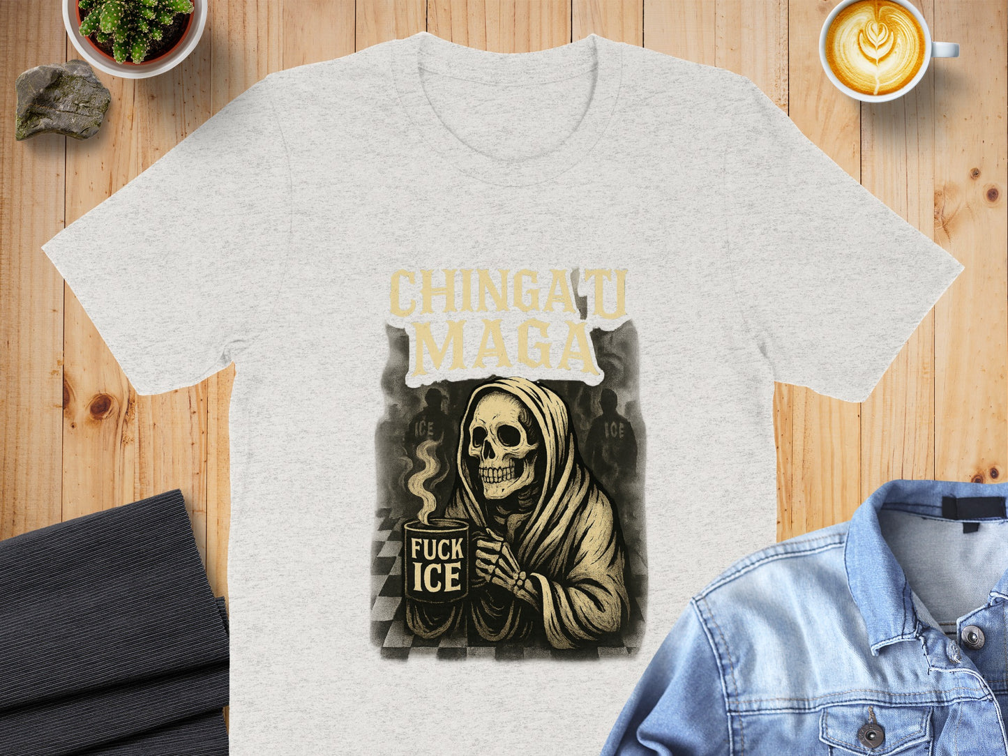 Unique Chingatu Maga and Fuck Ice Graphic T-shirt product type