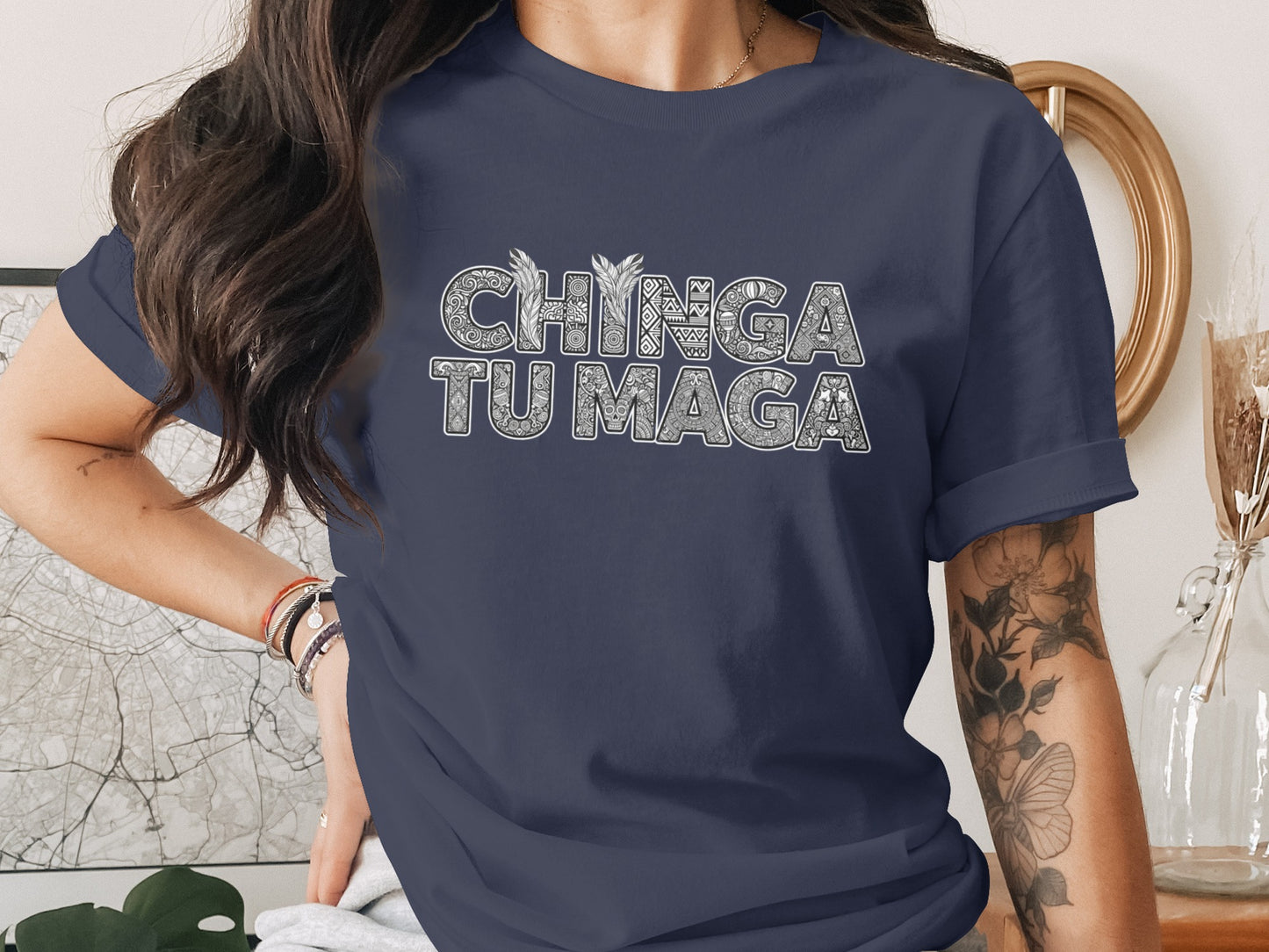 Chinga Tu Maga Graphic Tee Stylish Trendy T-shirt product