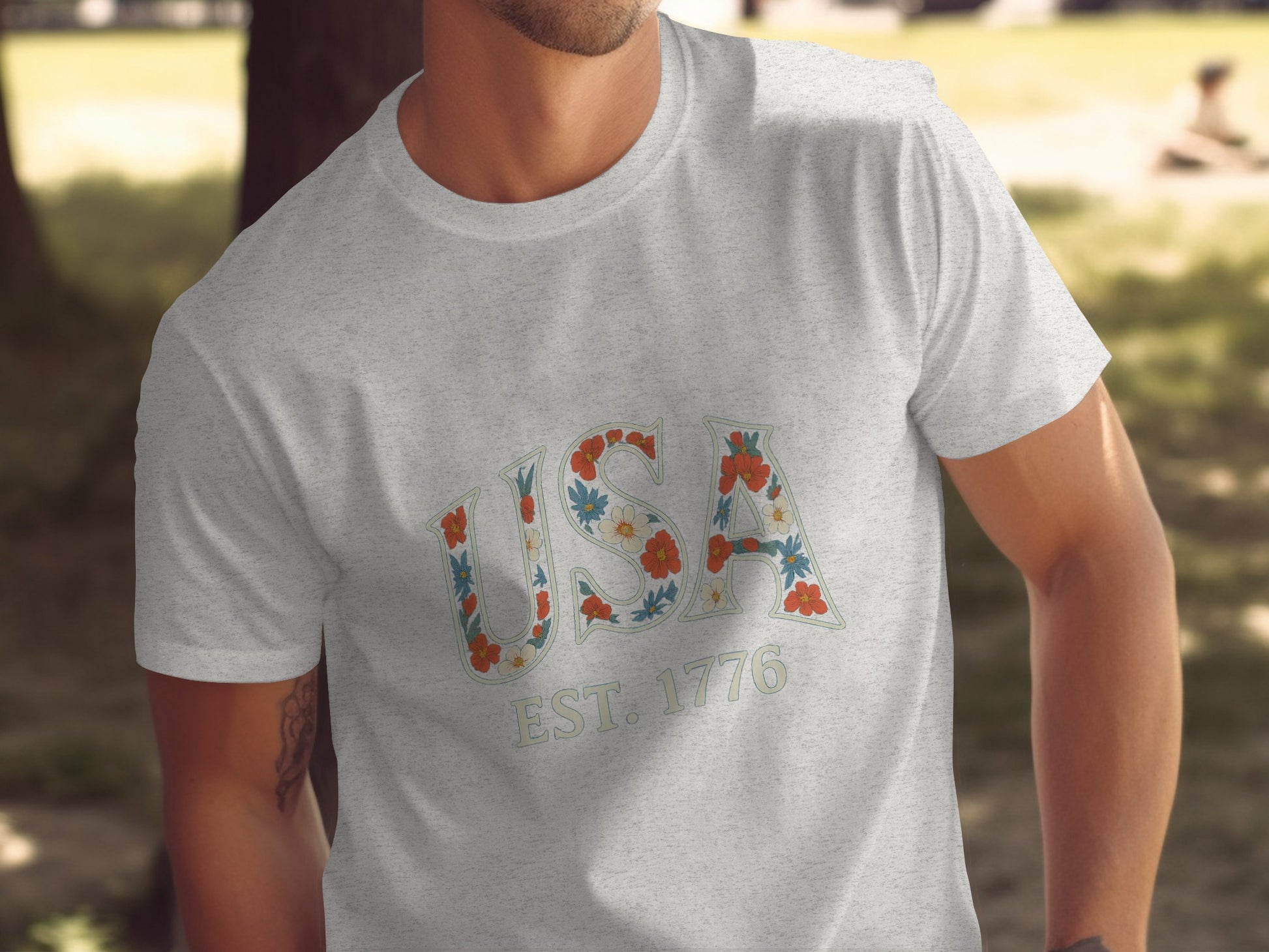 USA EST 1776 Graphic Tee Vintage Look Shirt product