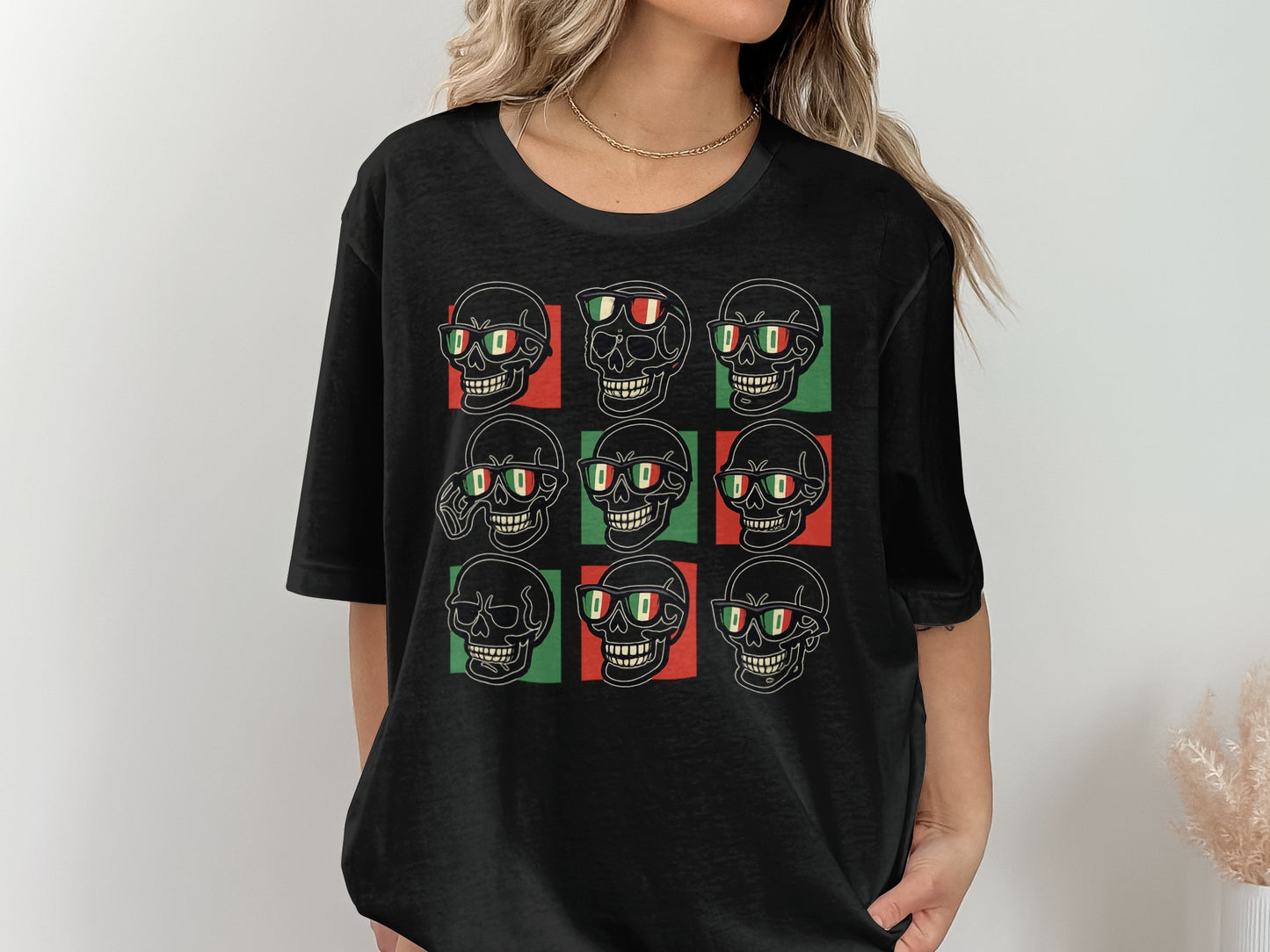 Graphic Tee with Trendy Skulls Illustration product