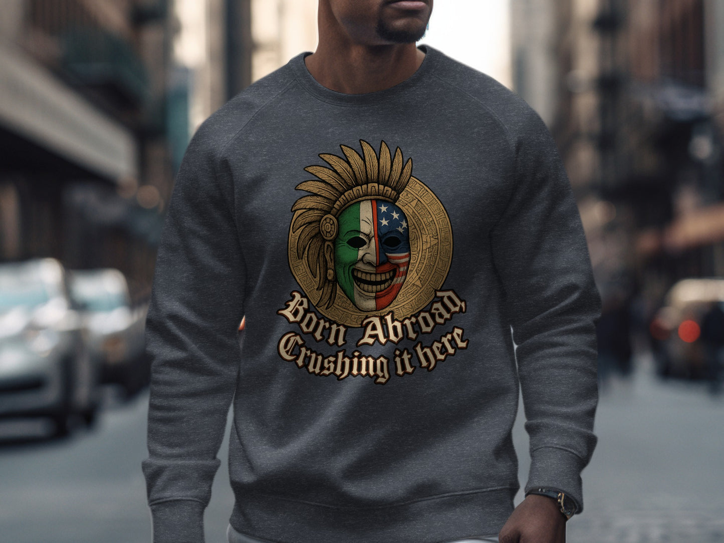 Born Abroad Crushing It Here Sweatshirt product