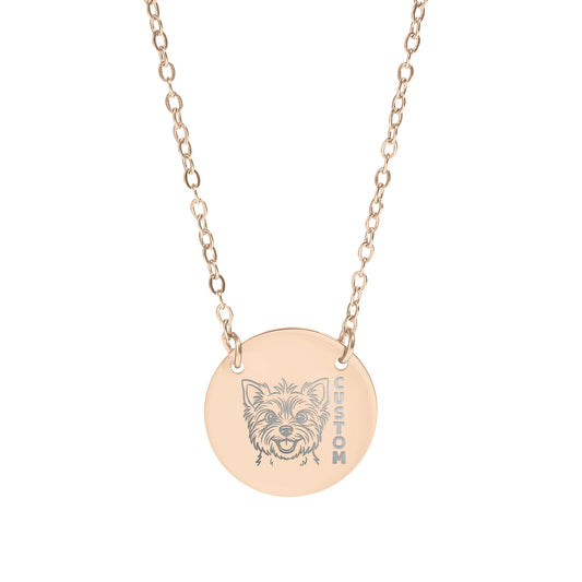 Custom or Personalized Dog Illustration Necklace