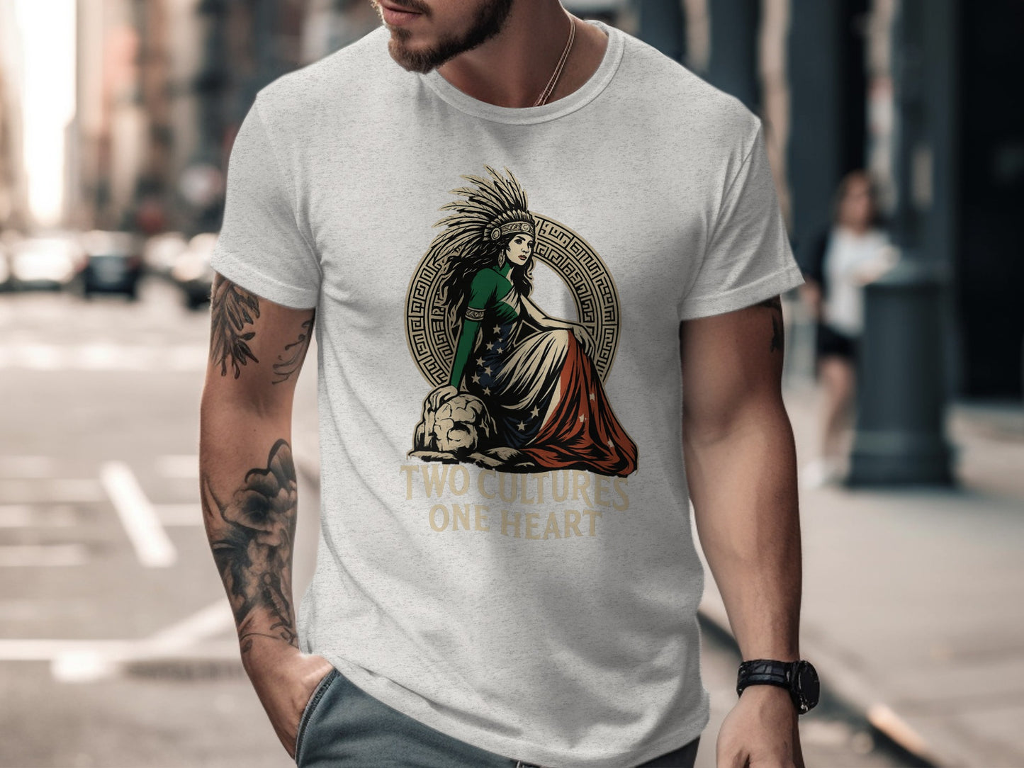 Two Cultures One Heart Graphic Tee product