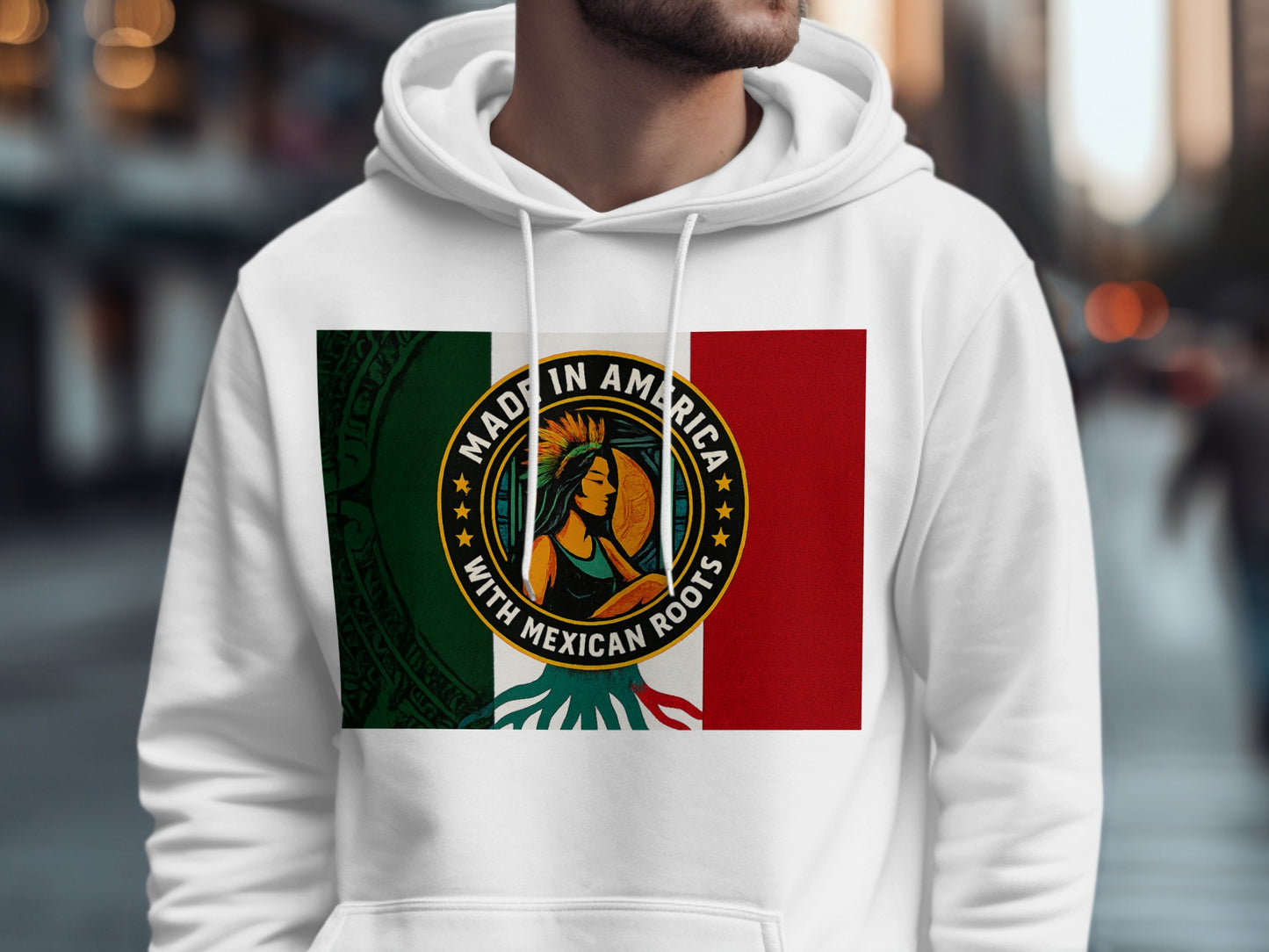 Made in America with Mexican Roots Flag Hoodie product