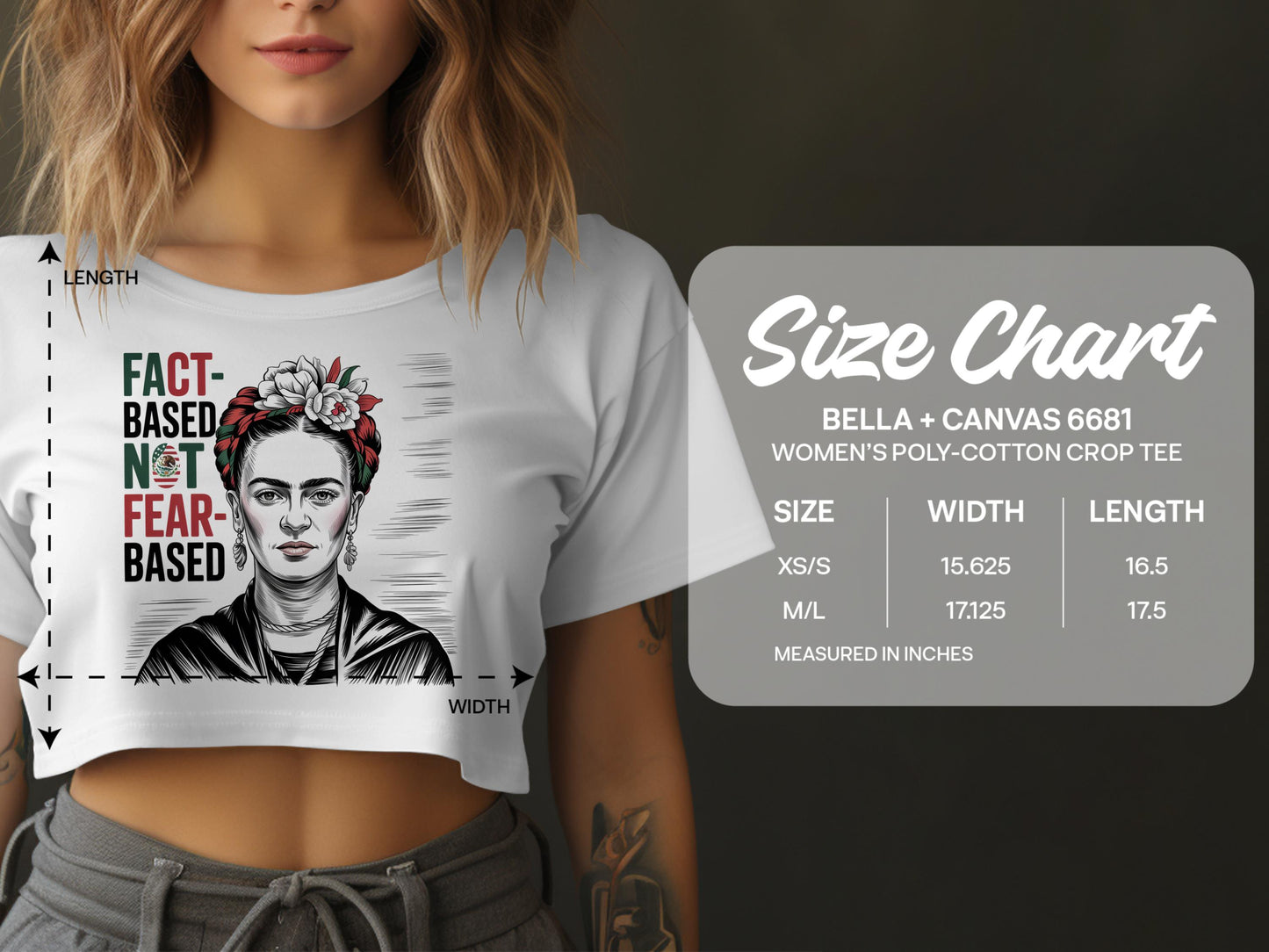 Fact-Based Not Fear-Based Crop Tee product