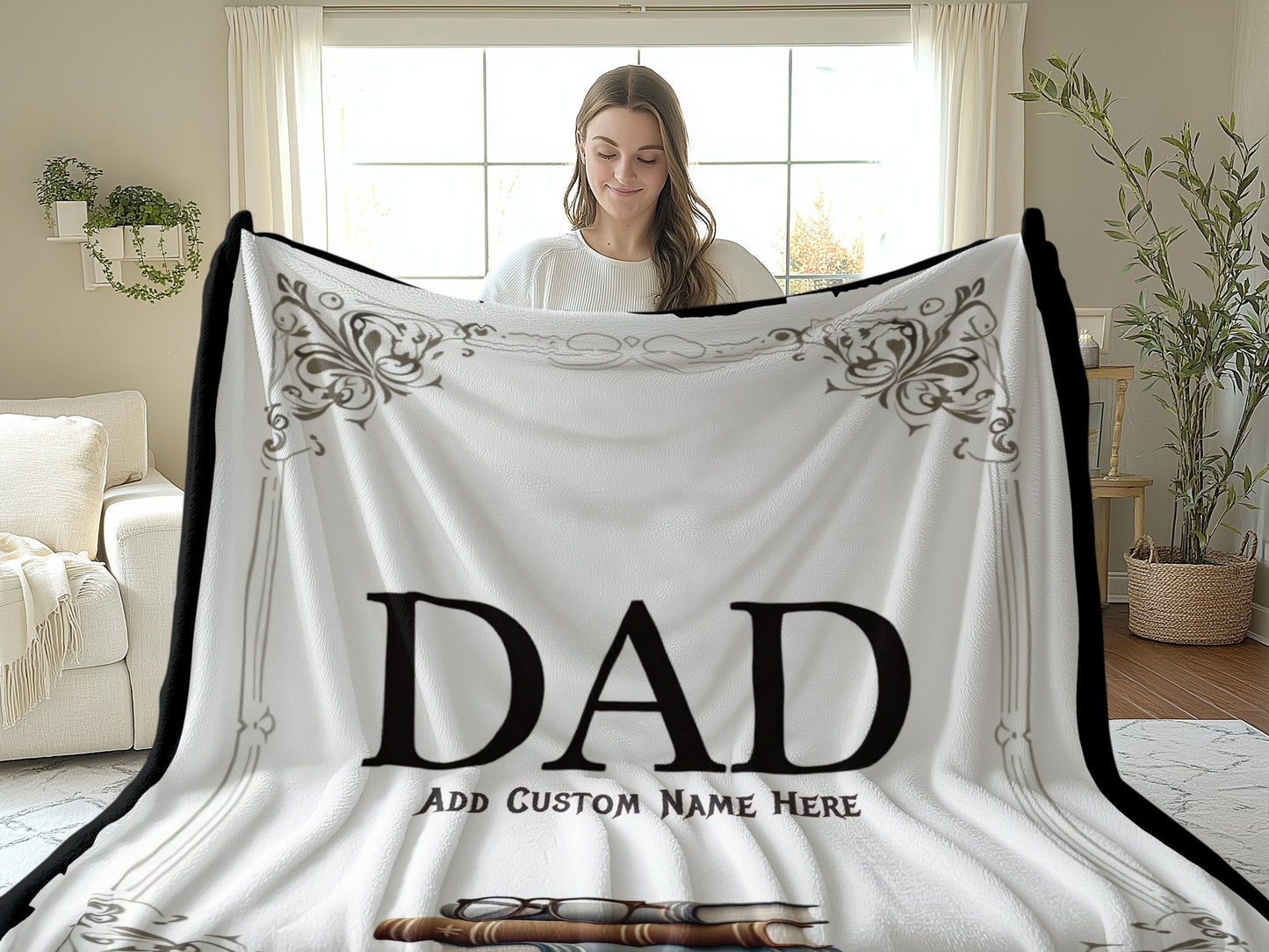 Dad Add Custom Name Here Blanket product type
