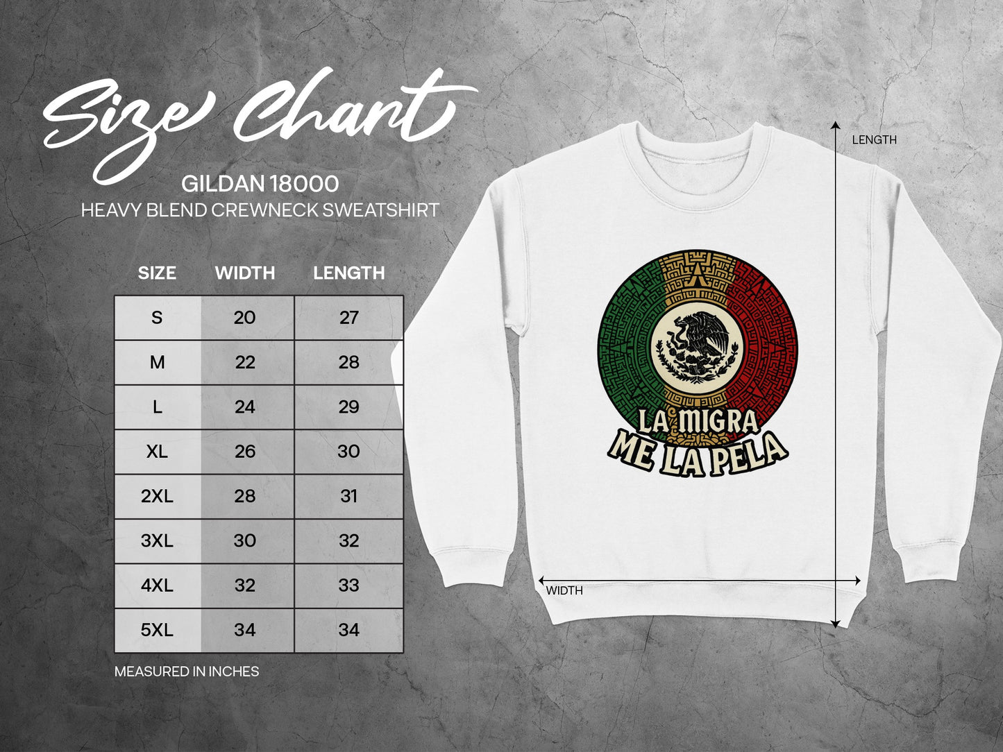 La Migra Me La Pela Heavy Blend Crewneck Sweatshirt product type
