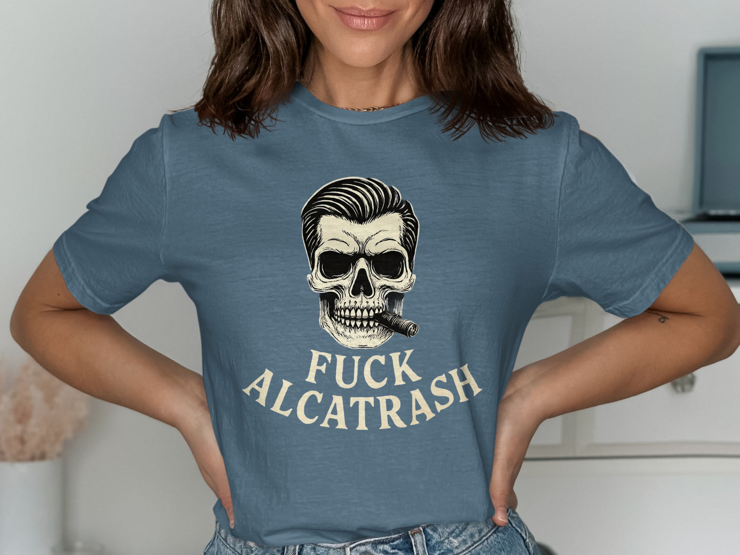 Fuck Alcatrash Skull Graphic Tee Shirt product type