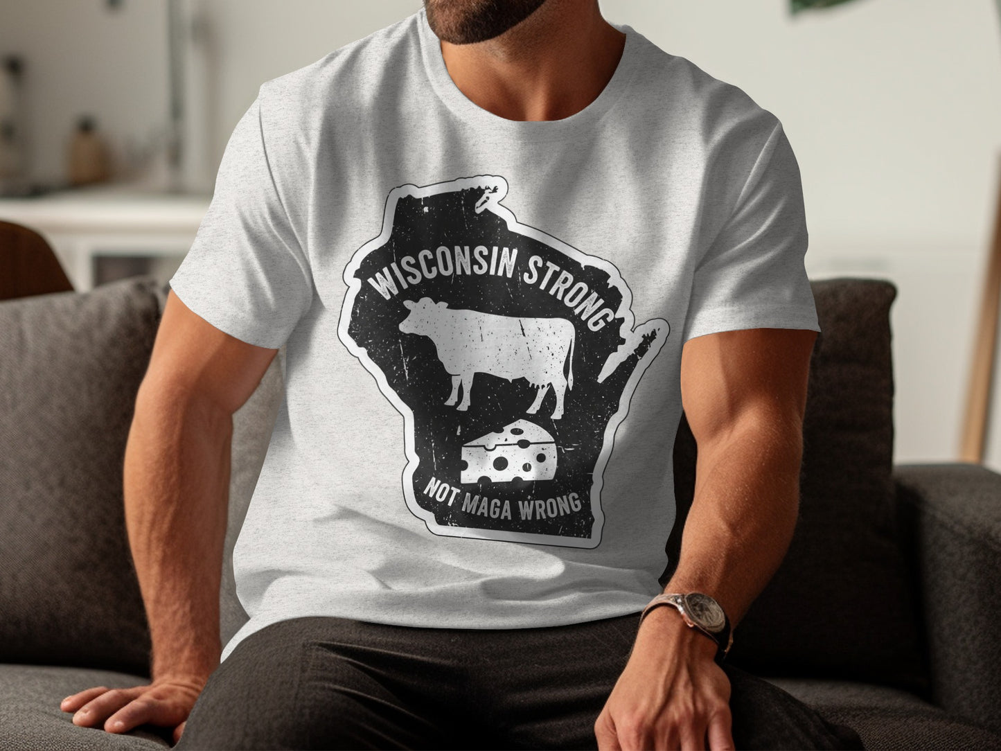 Wisconsin Strong Not Maga Wrong T-shirt product