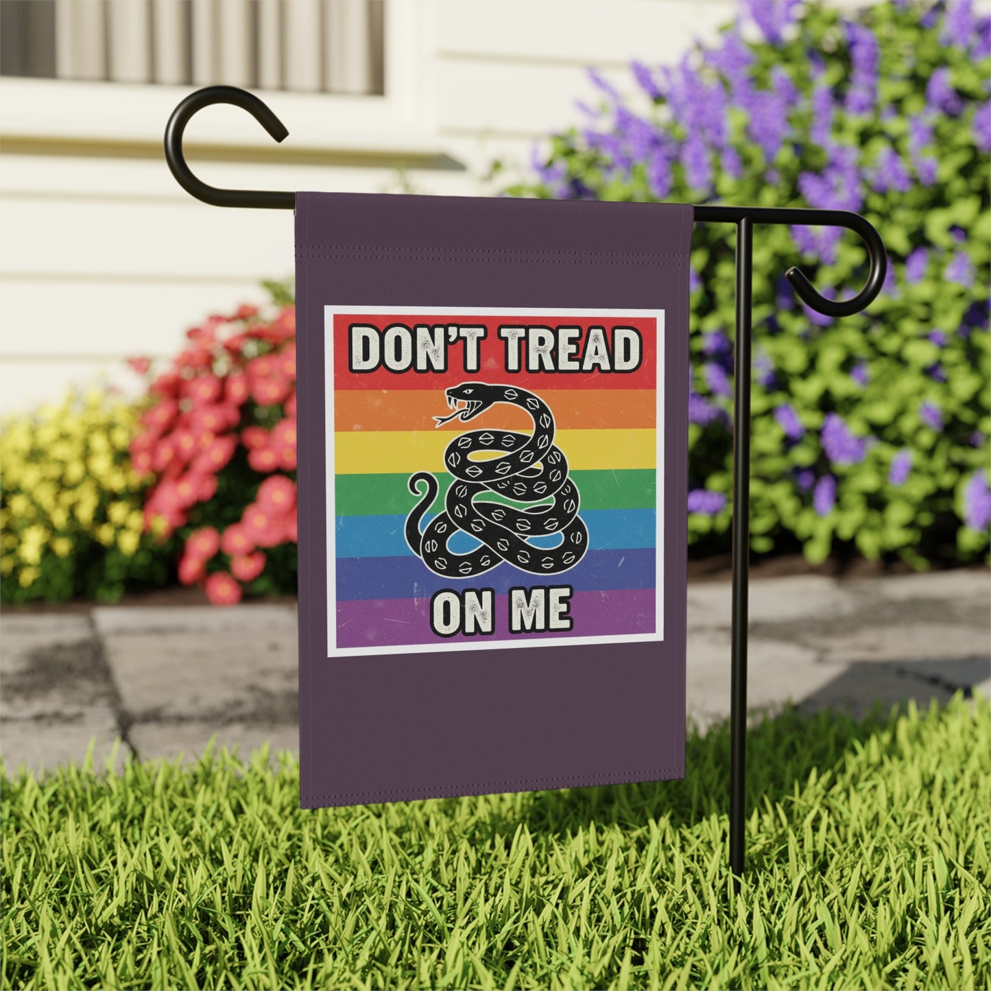 Don't Tread On Me Rainbow Garden Flag product type