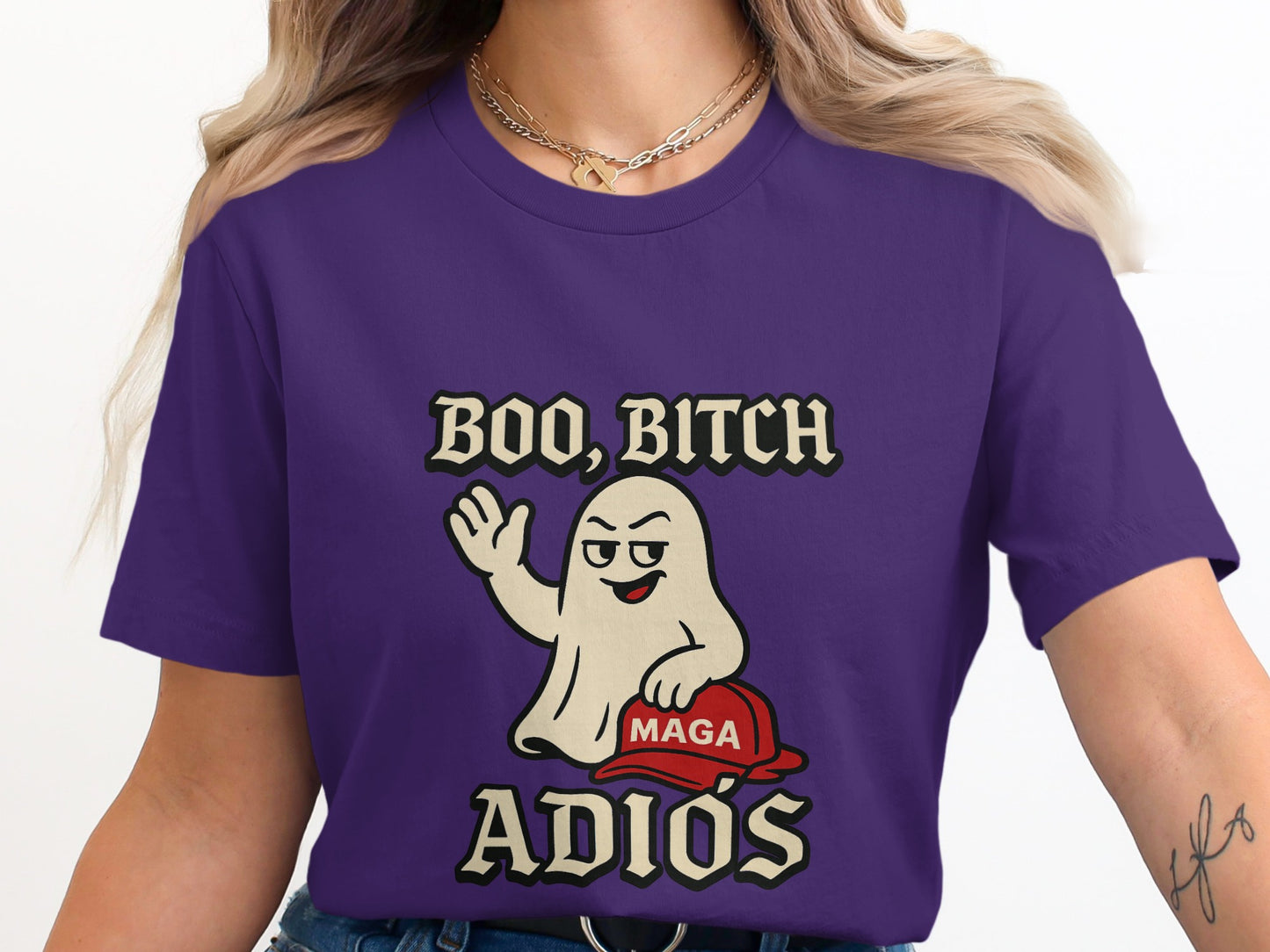 Boo Bitch Adios MAGA Ghost Graphic T-Shirt product