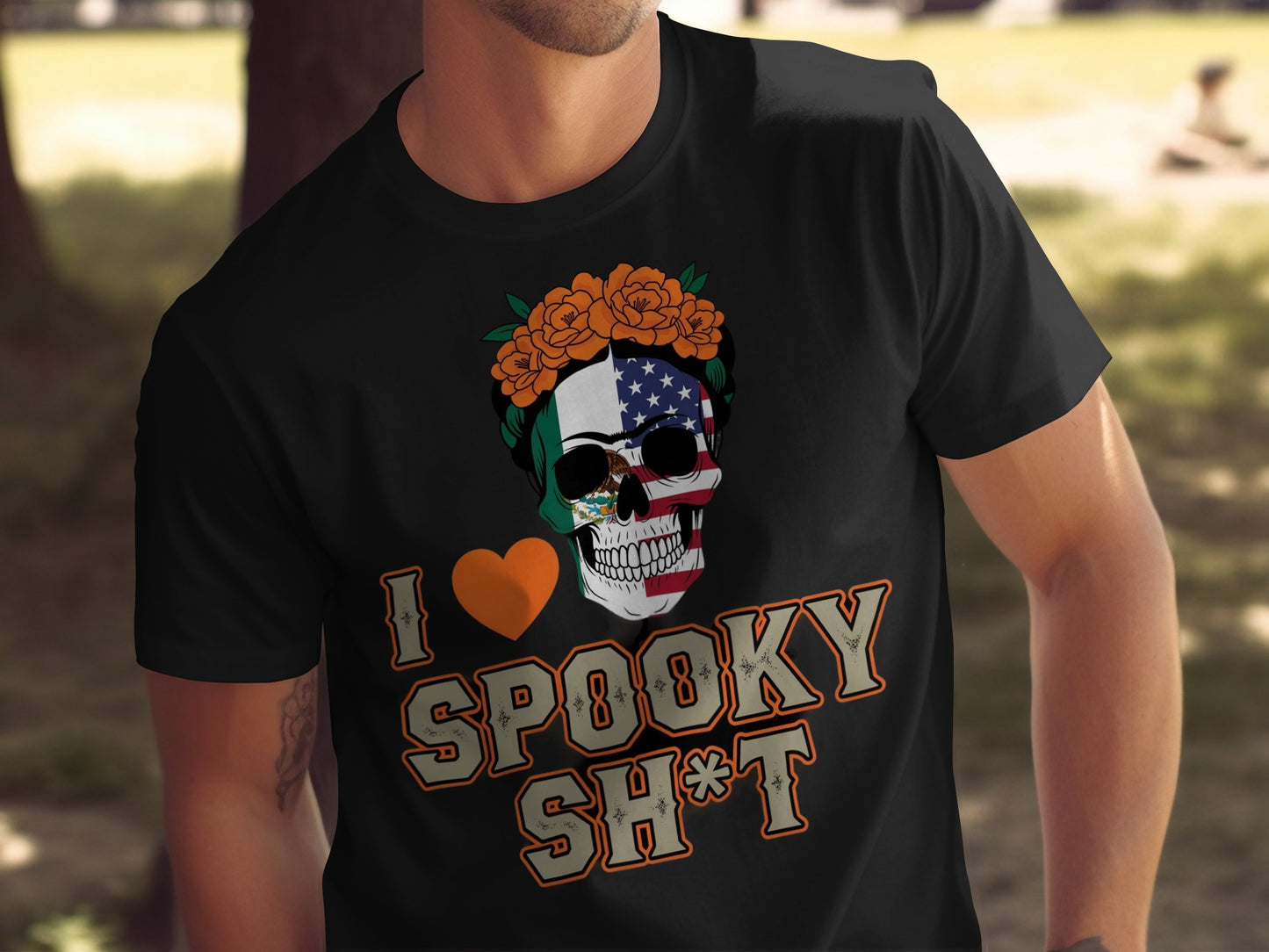 I Love Spooky Sh*t Skull Halloween T-Shirt product