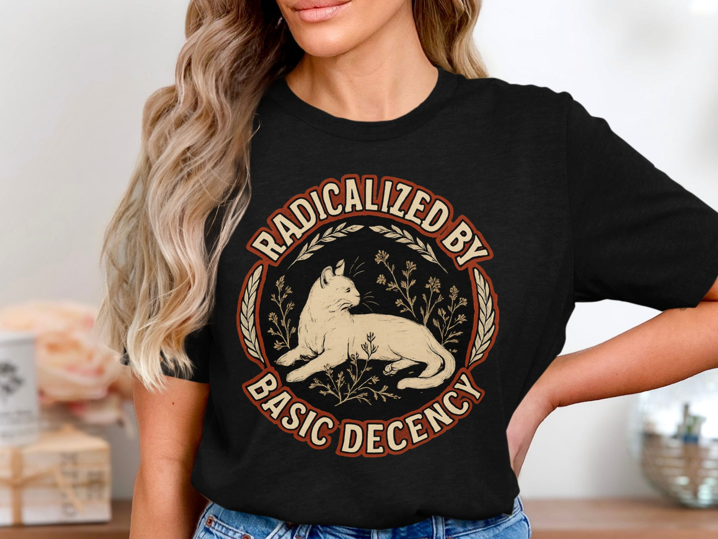 Radicalized by Basic Decency Graphic T-Shirt Product