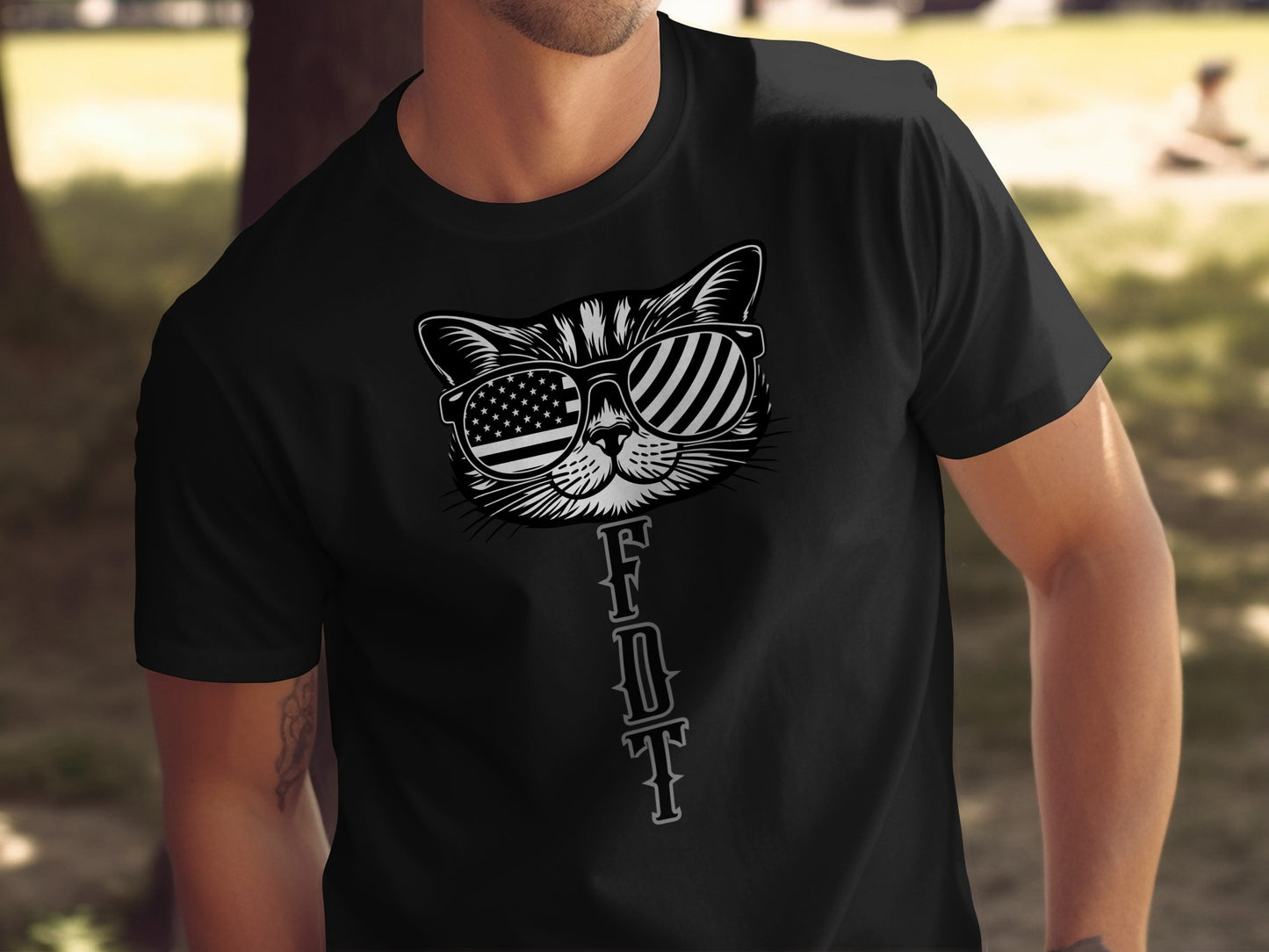 Cat Wearing Sunglasses FDT Graphic T-Shirt product