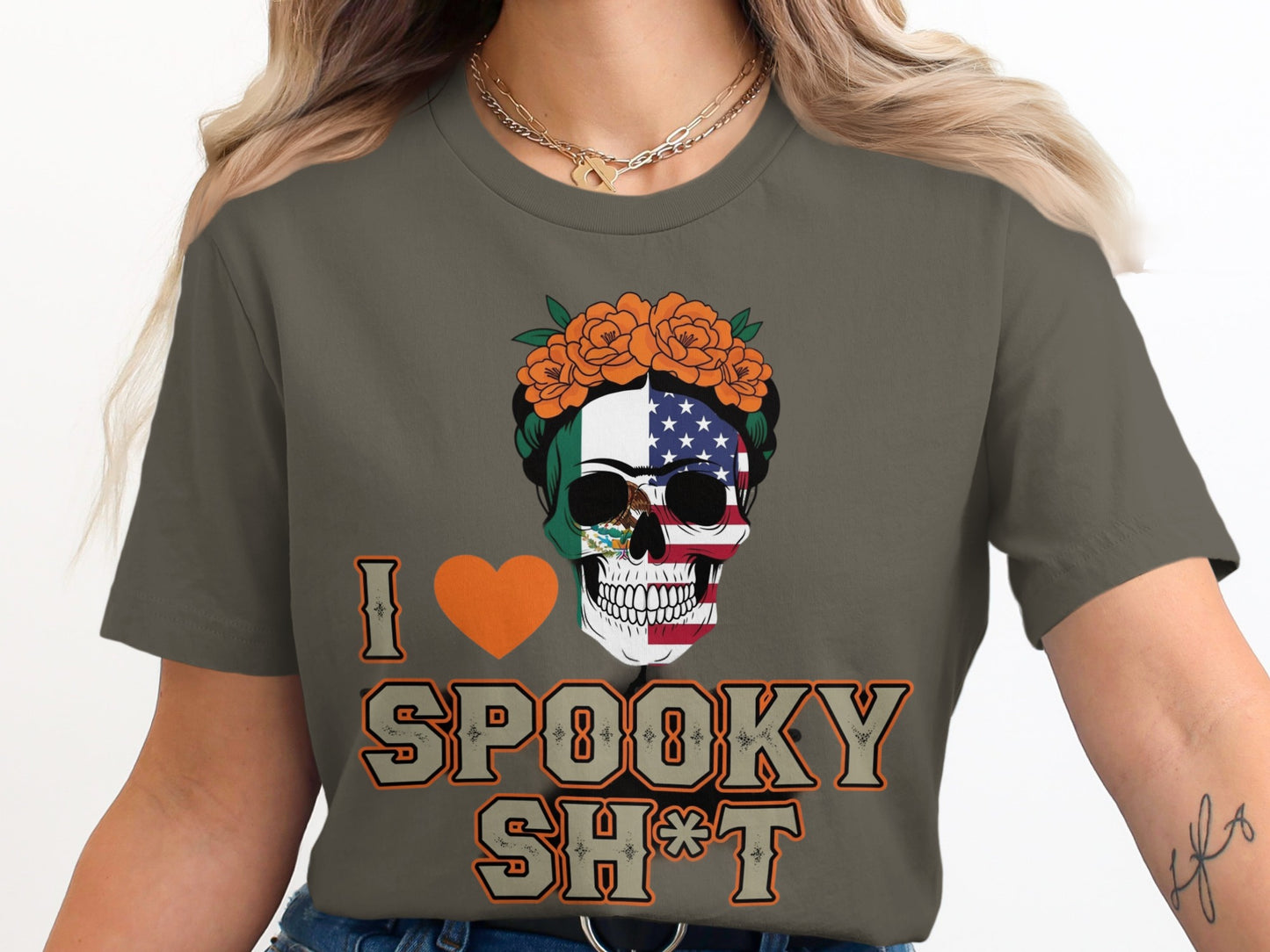 I Love Spooky Sh*t Skull Graphic Tee product type