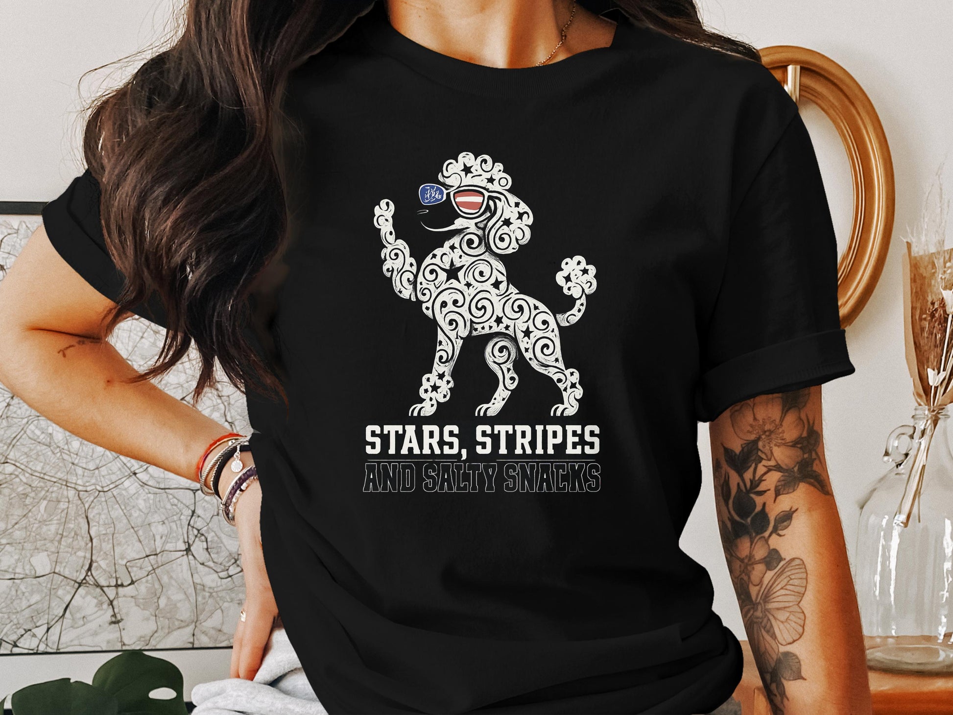 Stars Stripes and Salty Snacks Graphic T-Shirt product type