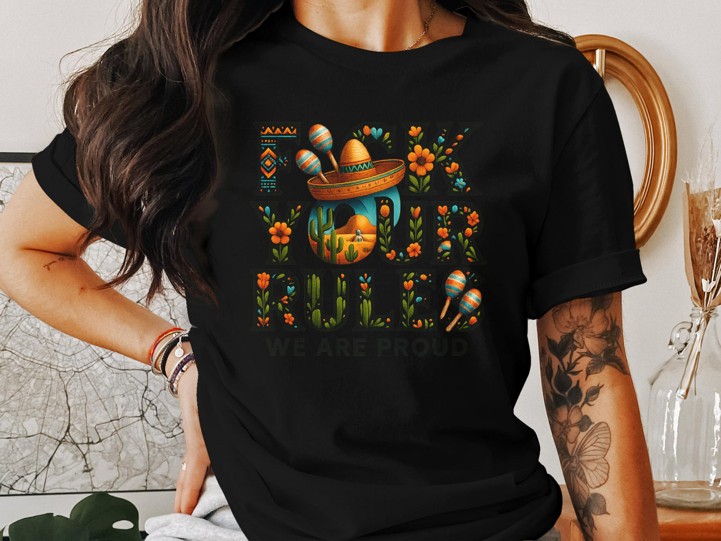 Bold Mexican Themed Shirt with Vibrant Design product type