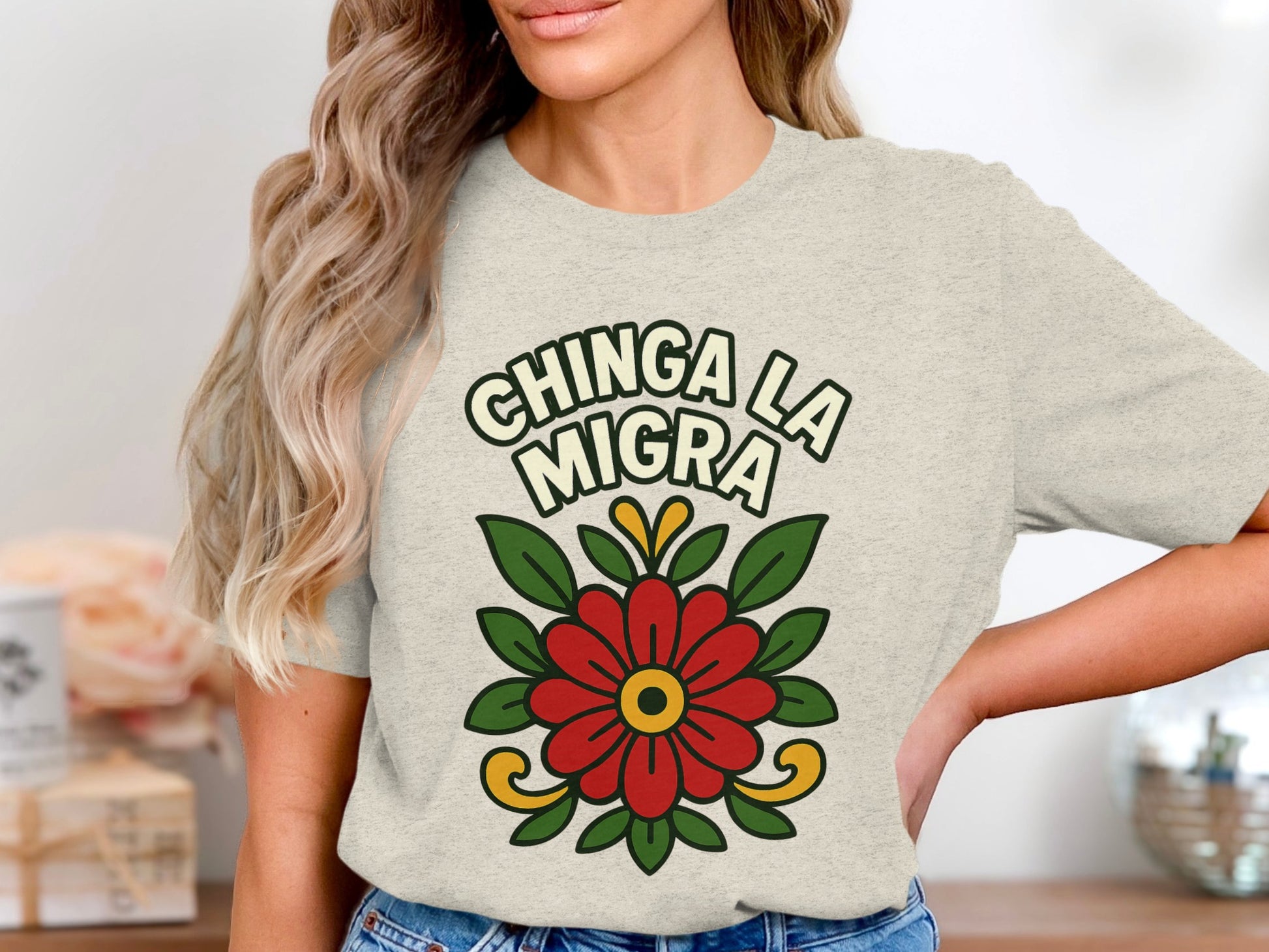 Chinga La Migra Graphic Statement T-Shirt product