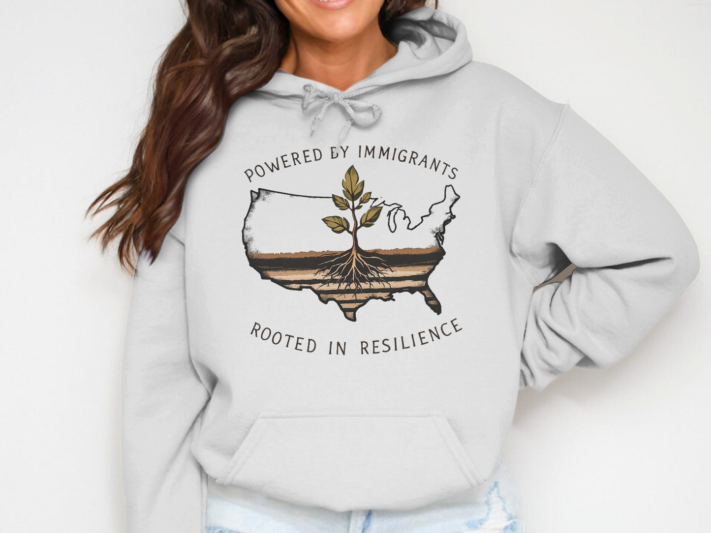 Powered by Immigrants Rooted in Resilience hoodie product