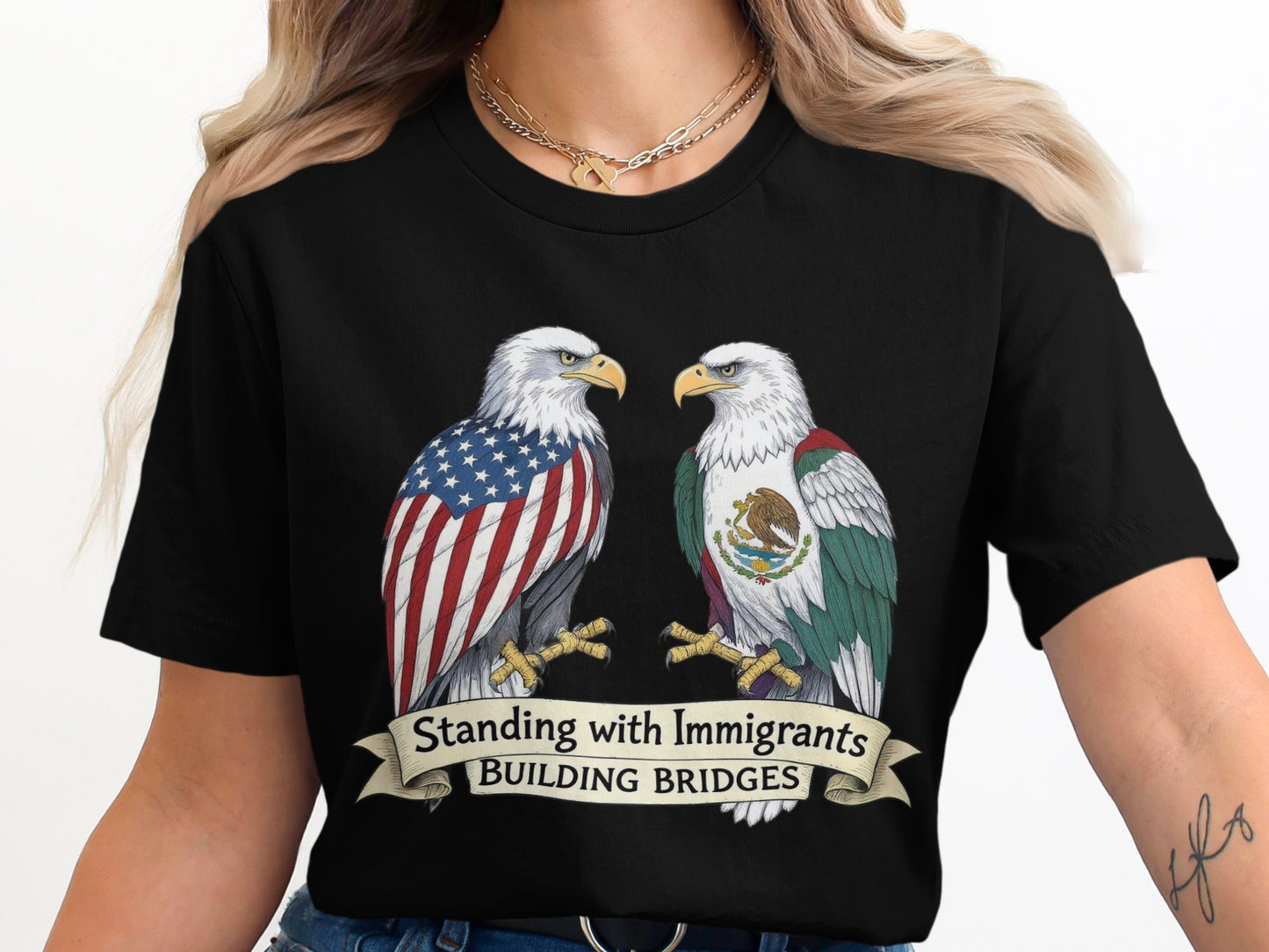Standing with Immigrants Building Bridges T-shirt product