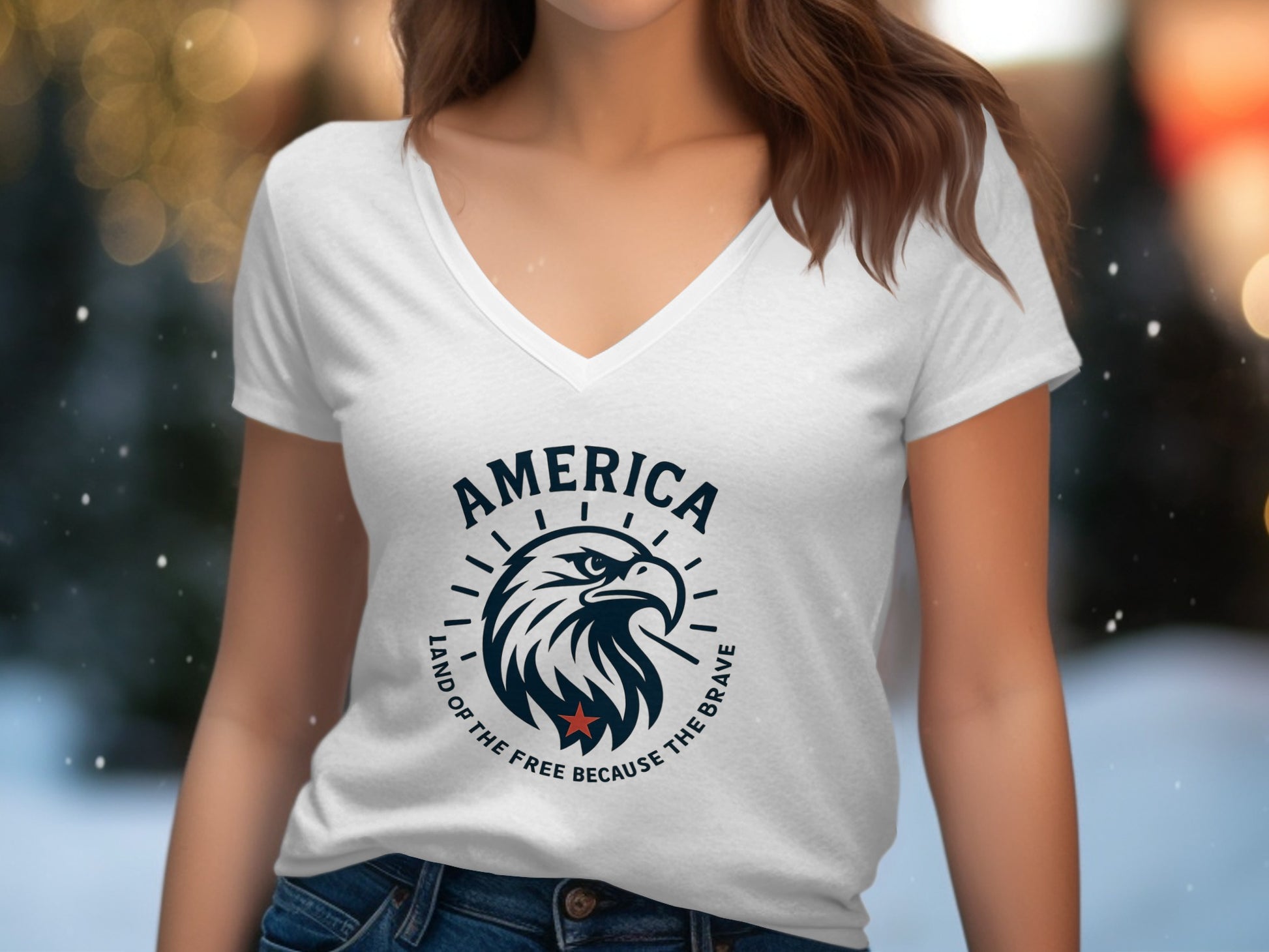 Patriotic America Land of Free and Brave themed product
