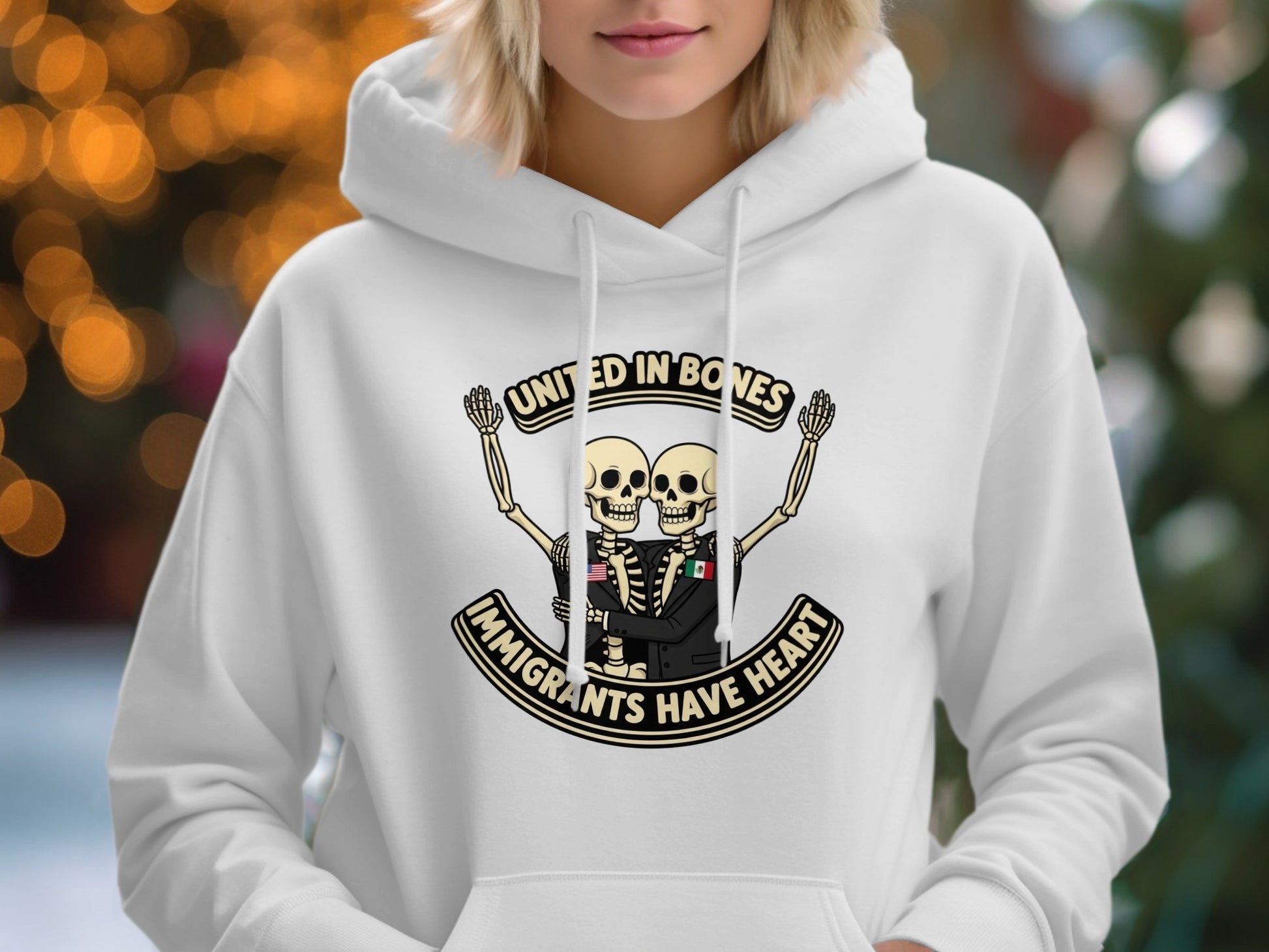 United in Bones Immigrants Have Heart hoodie product